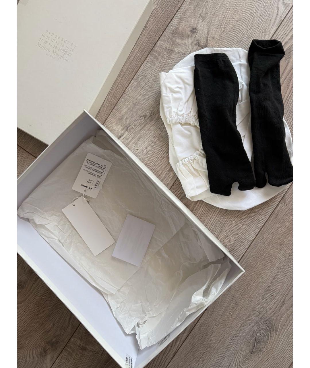 MAISON MARGIELA Темно-синие текстильные низкие кроссовки / кеды, фото 6