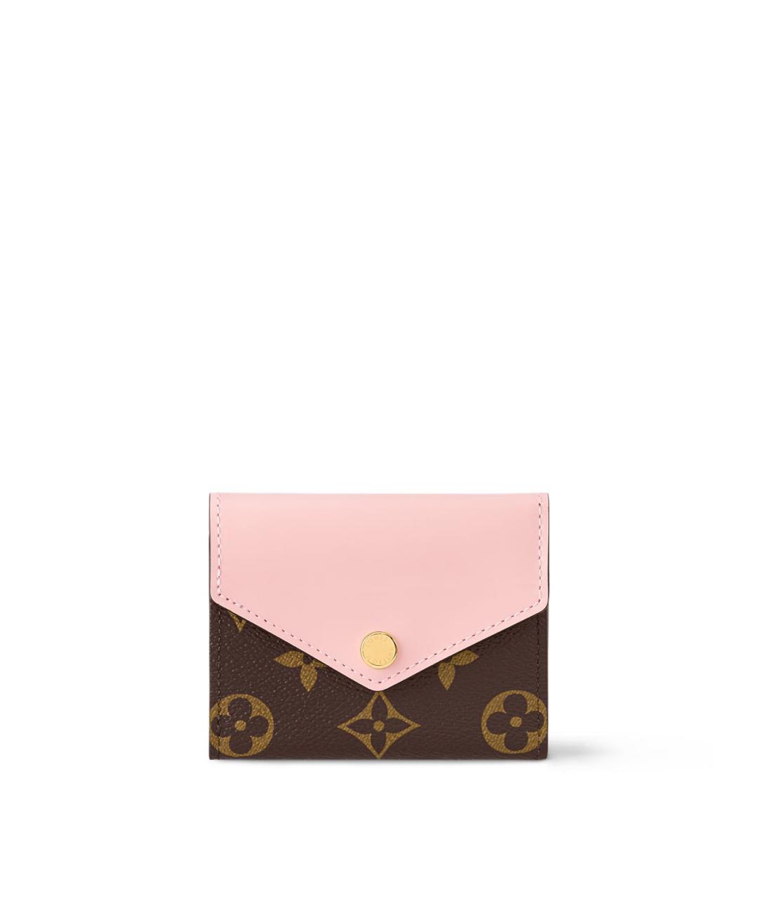 LOUIS VUITTON Розовый кожаный кошелек, фото 8