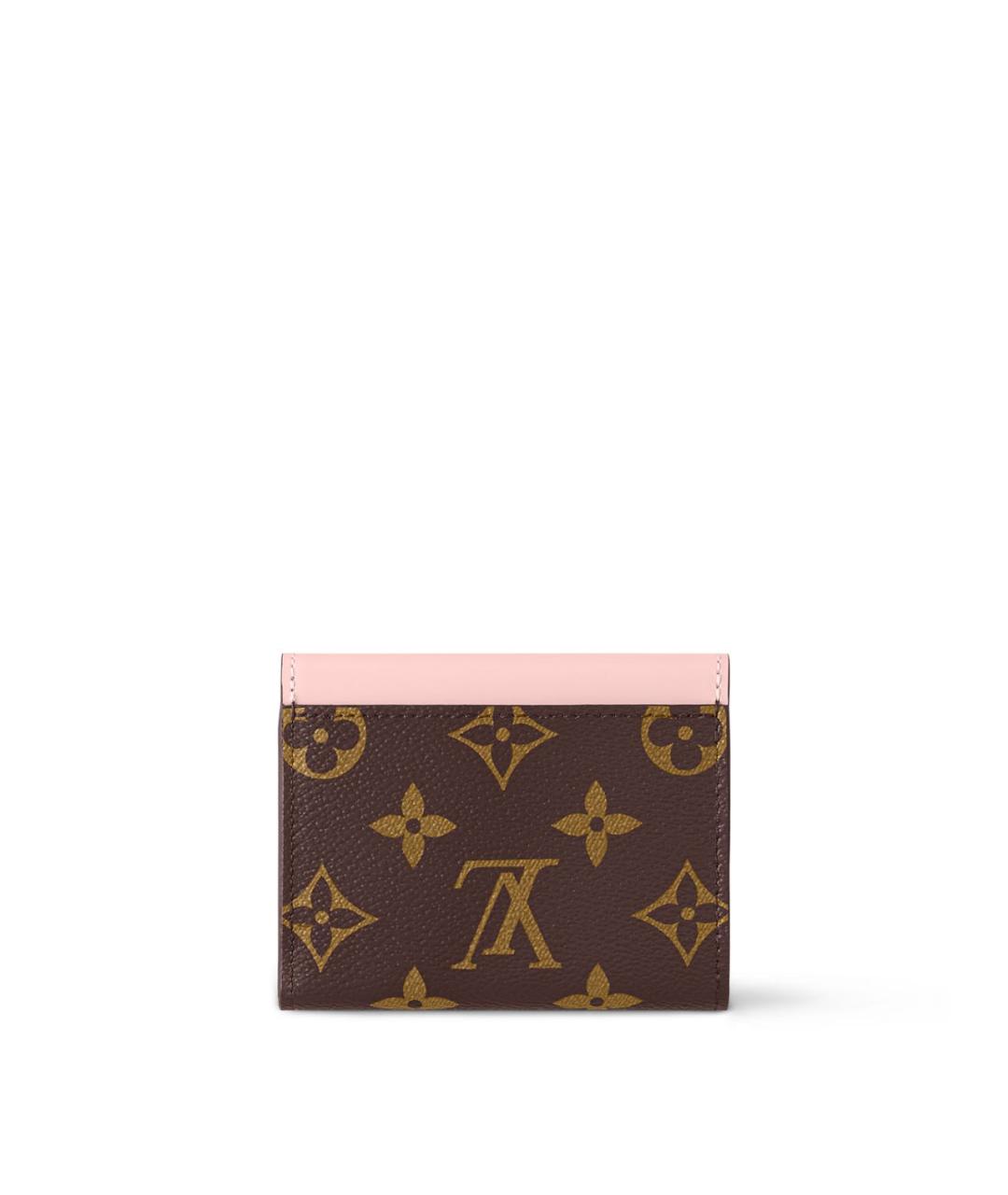 LOUIS VUITTON Розовый кожаный кошелек, фото 3