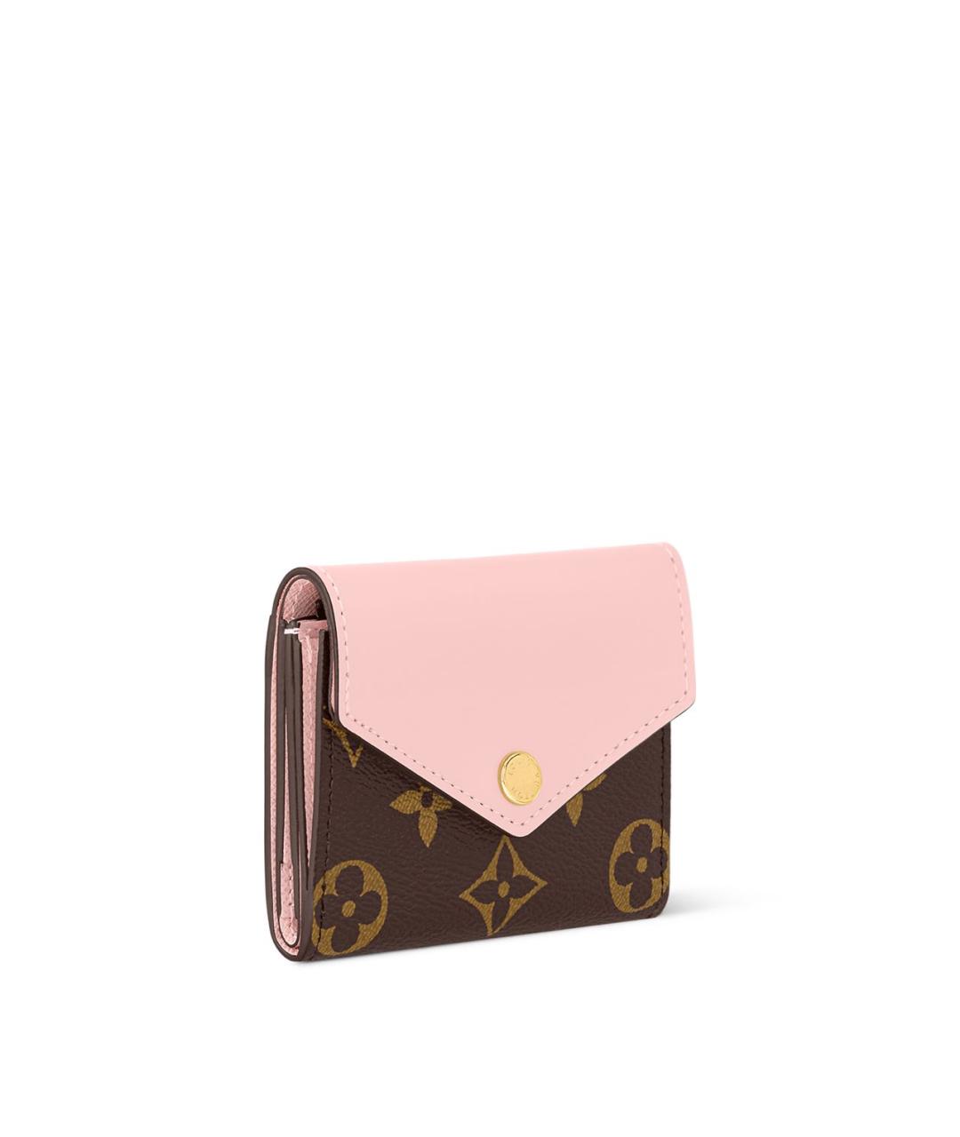 LOUIS VUITTON Розовый кожаный кошелек, фото 2