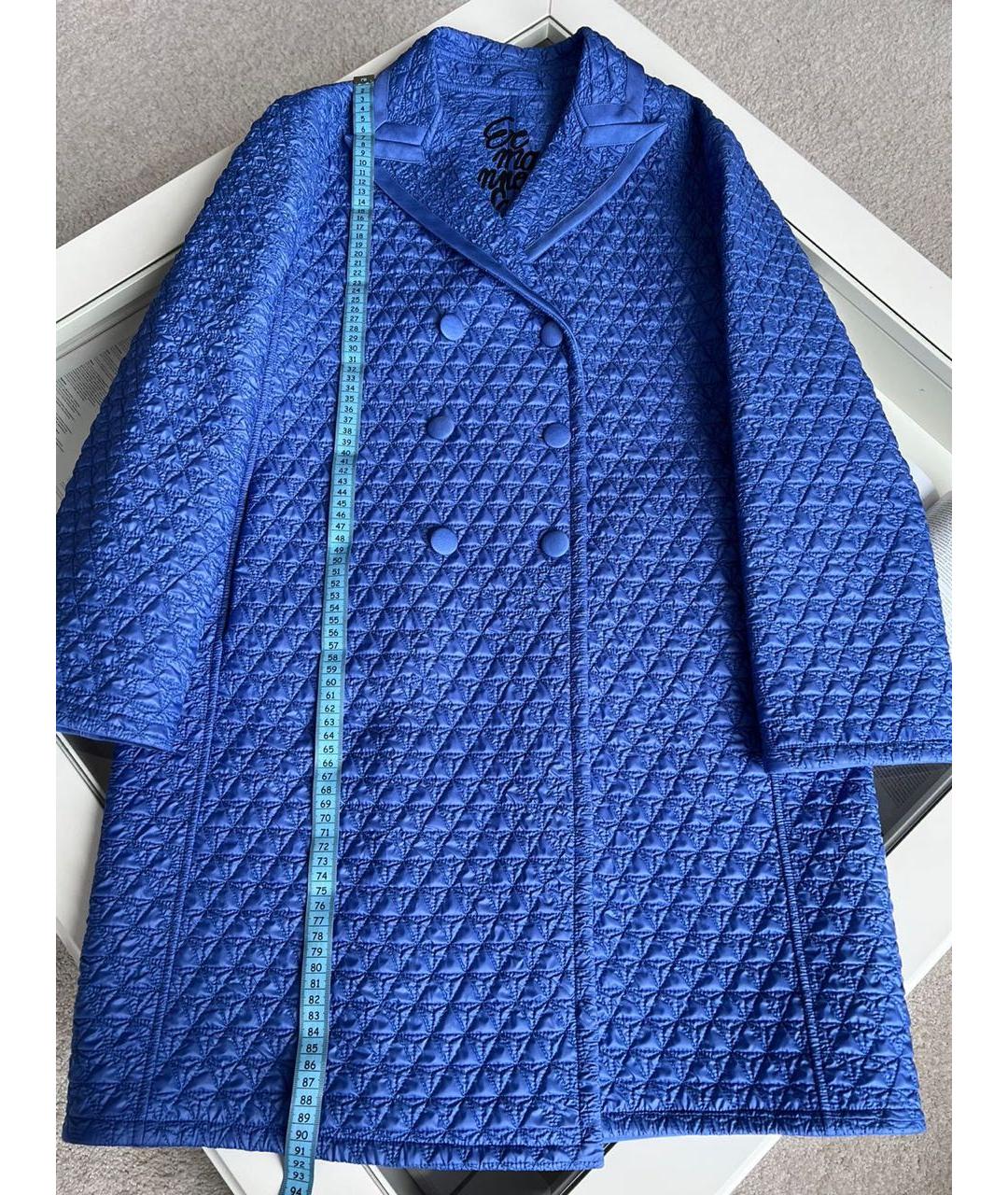ERMANNO SCERVINO Синяя полиэстеровая куртка, фото 4