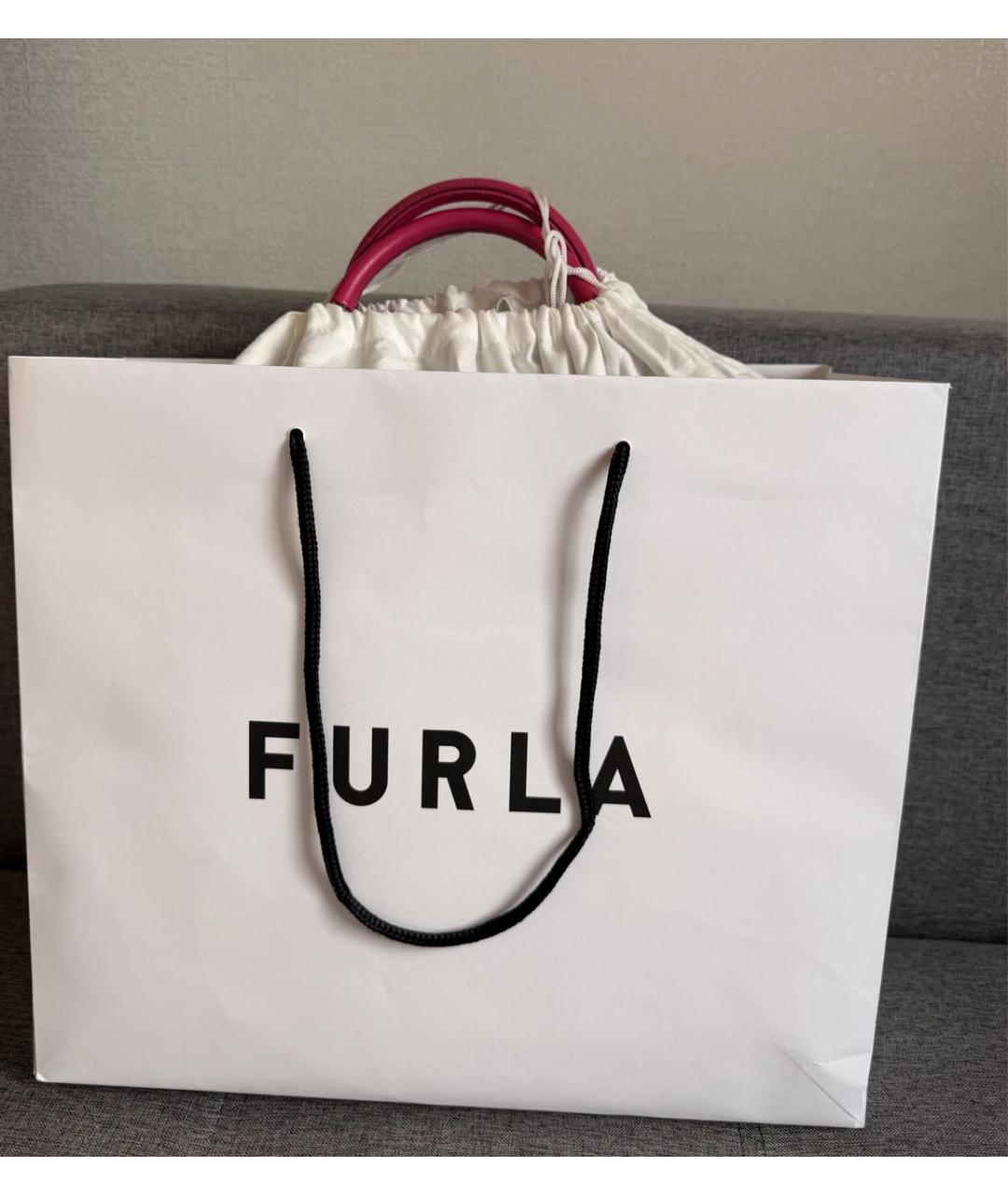 FURLA Розовая жаккардовая сумка тоут, фото 5