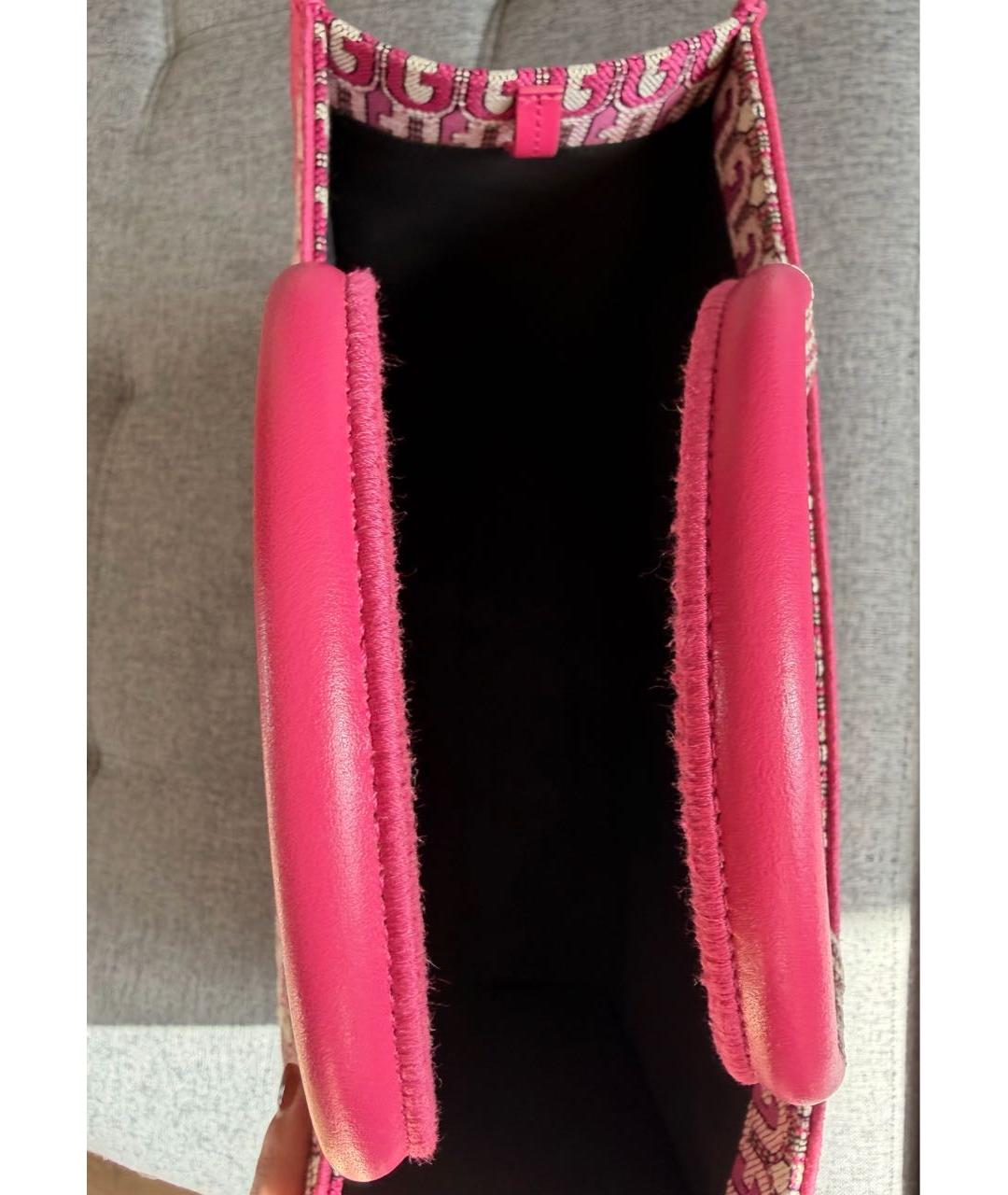 FURLA Розовая жаккардовая сумка тоут, фото 6