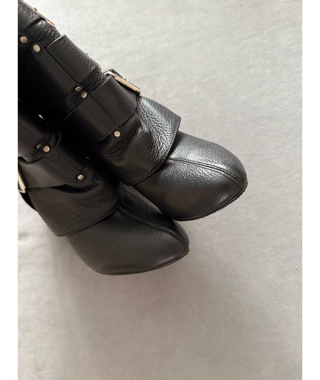BALMAIN Черные кожаные полусапоги, фото 5