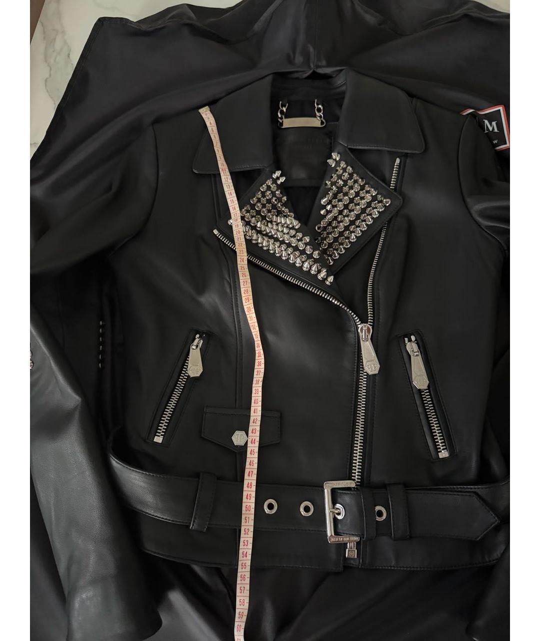 PHILIPP PLEIN Черная кожаная куртка, фото 8