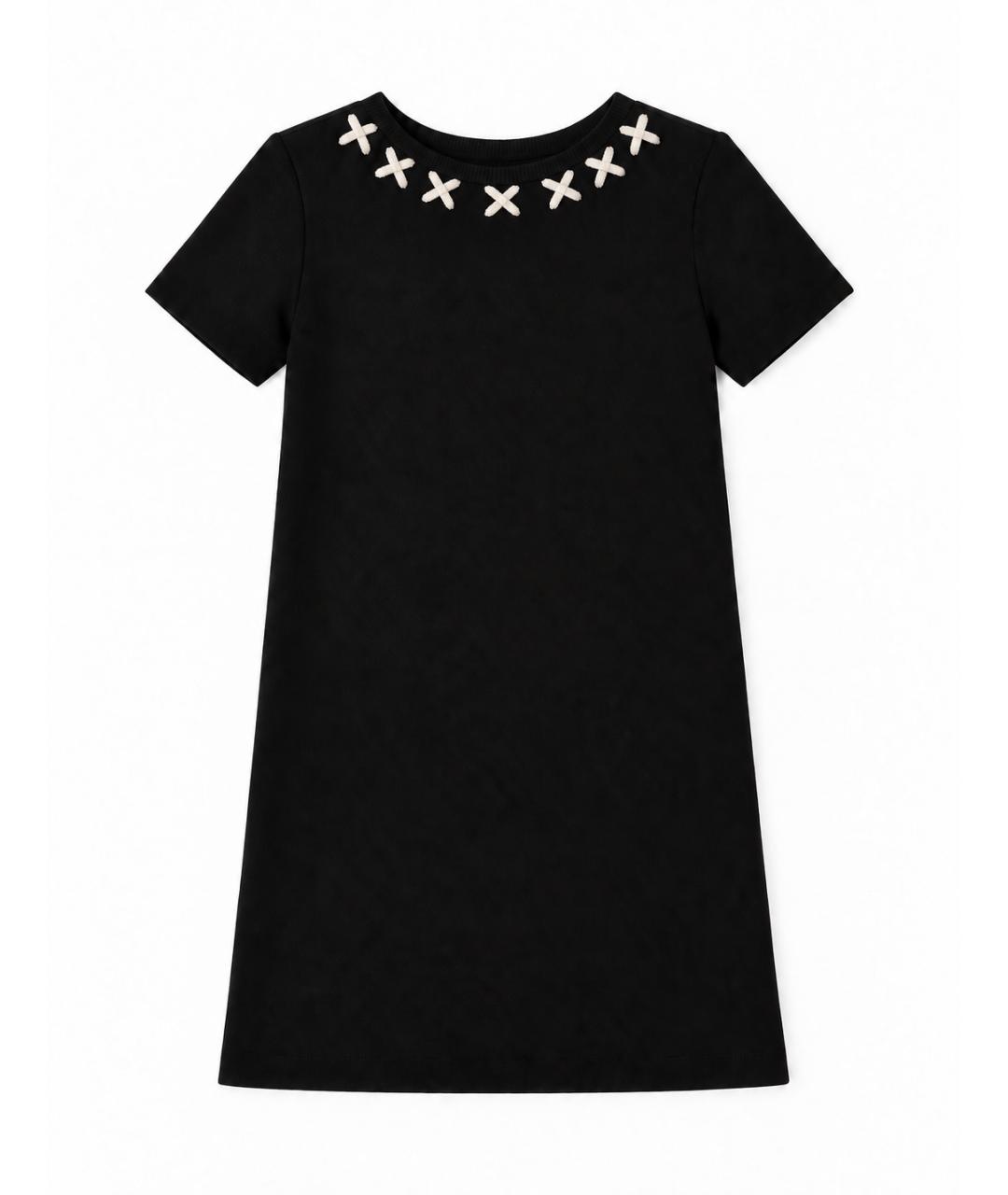 TORY BURCH Черное шерстяное повседневное платье, фото 5