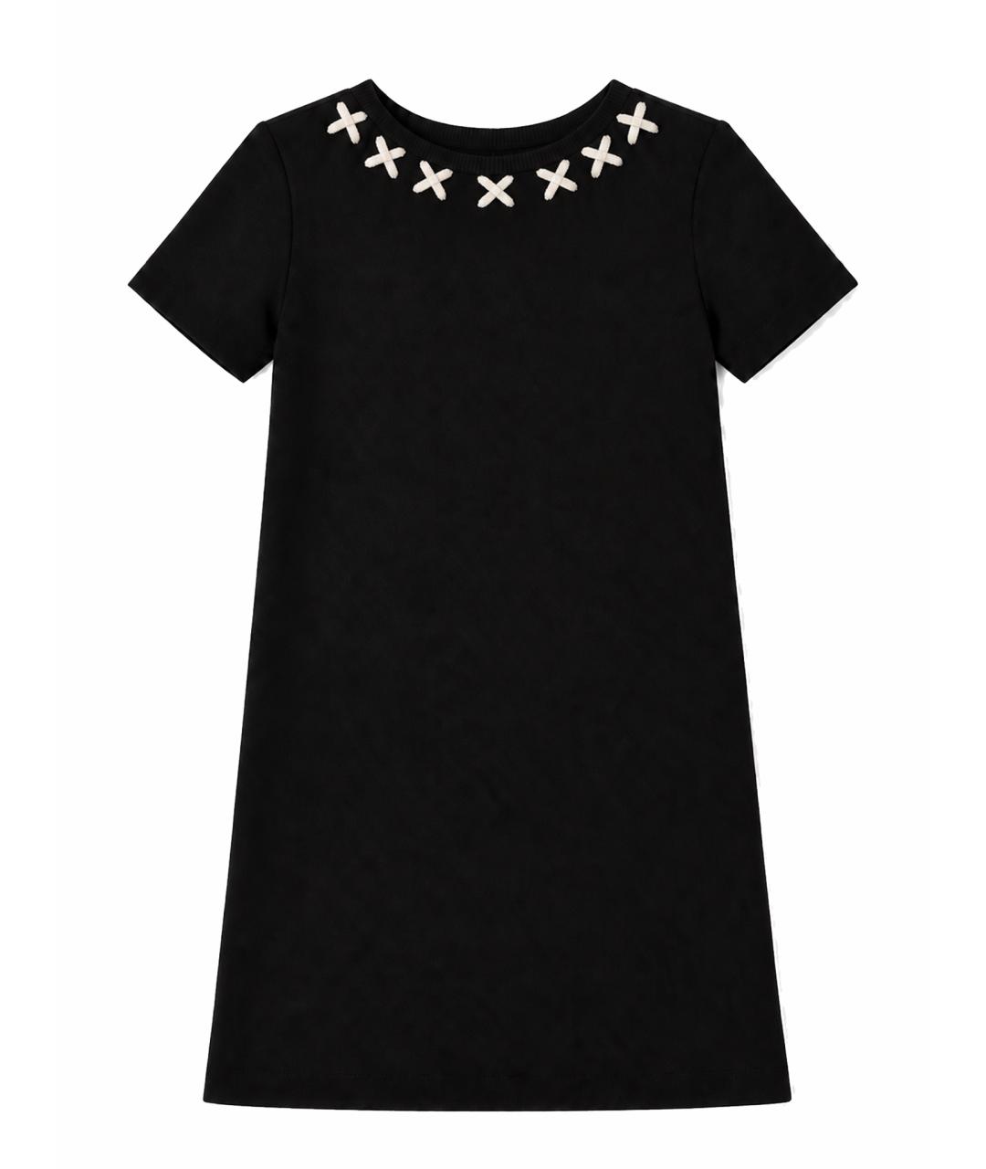 TORY BURCH Черное шерстяное повседневное платье, фото 1