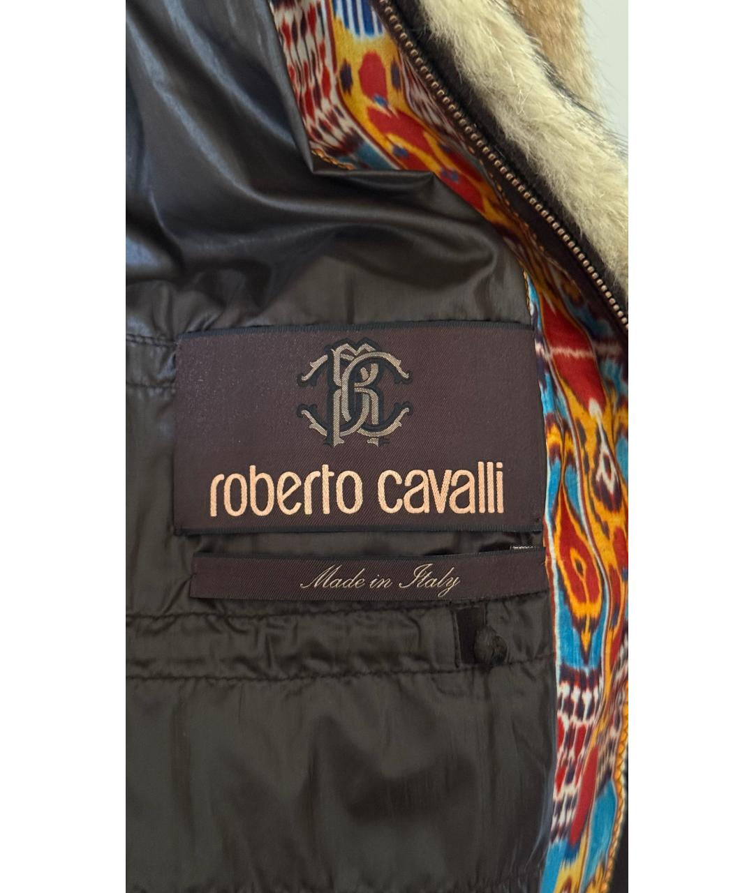 ROBERTO CAVALLI Бежевая меховая куртка, фото 5