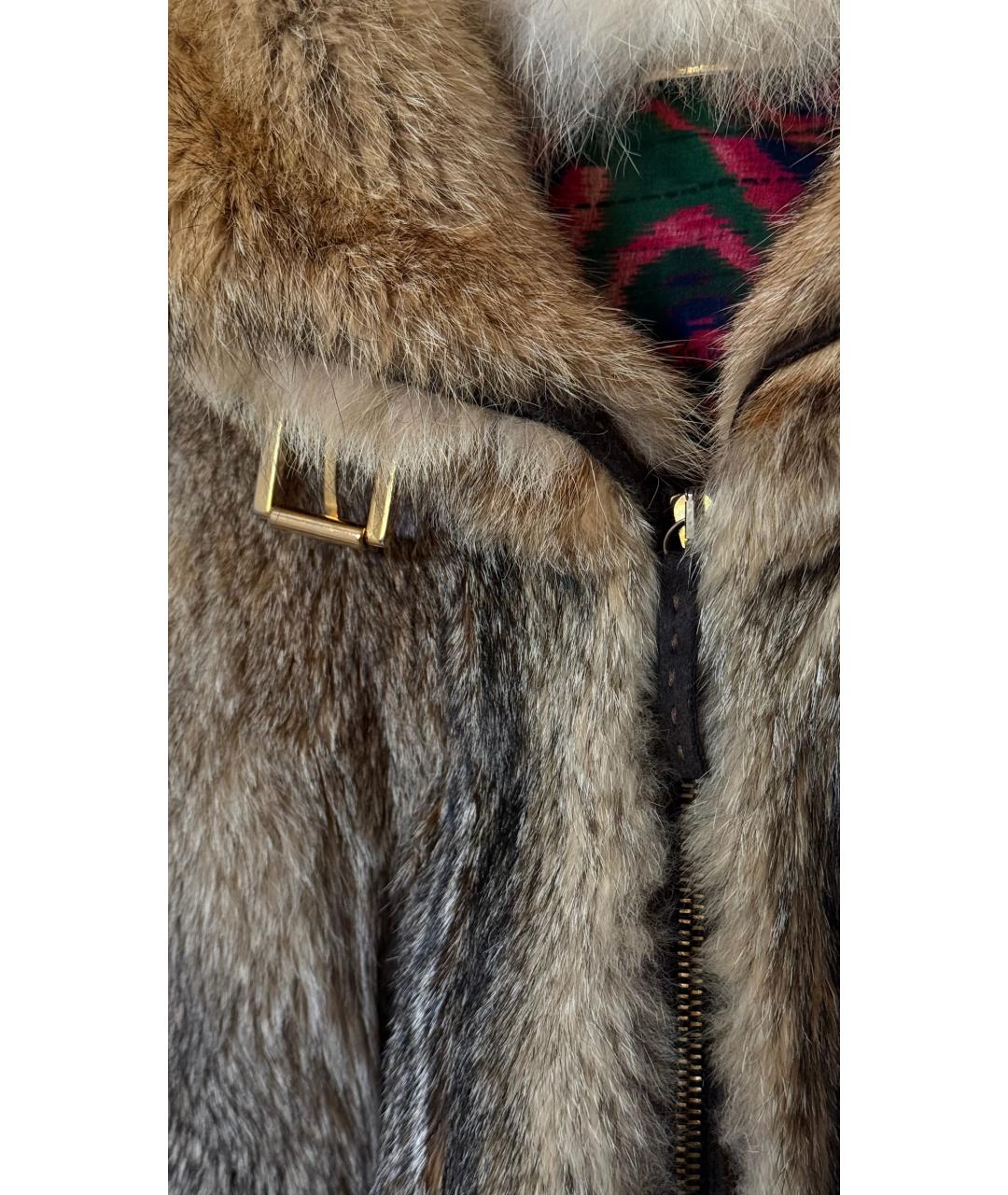 ROBERTO CAVALLI Бежевая меховая куртка, фото 3