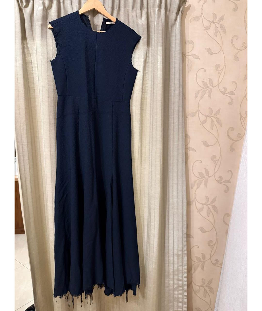 CELINE Синее вискозное повседневное платье, фото 6