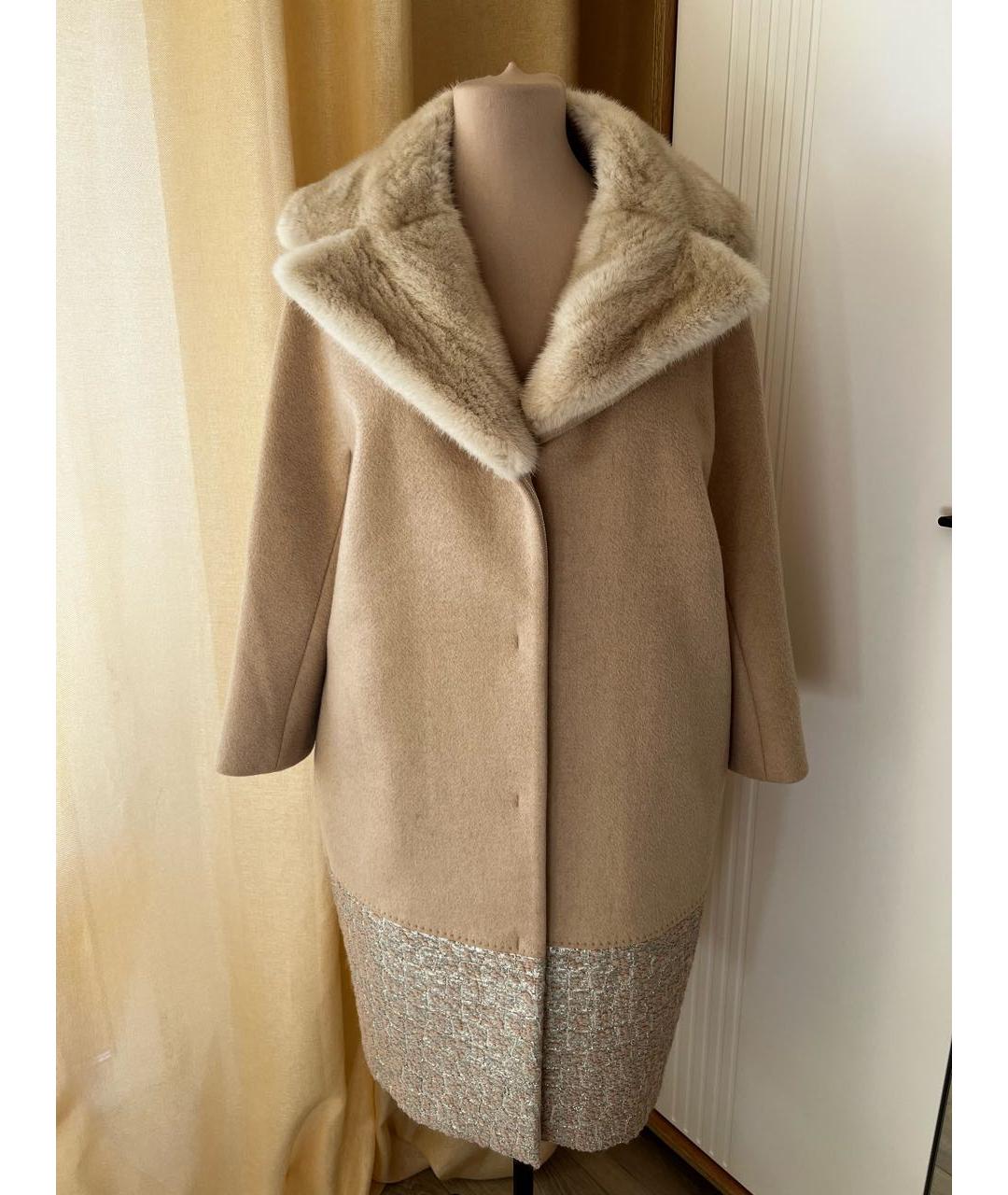 MAX MARA Бежевое шерстяное пальто, фото 8