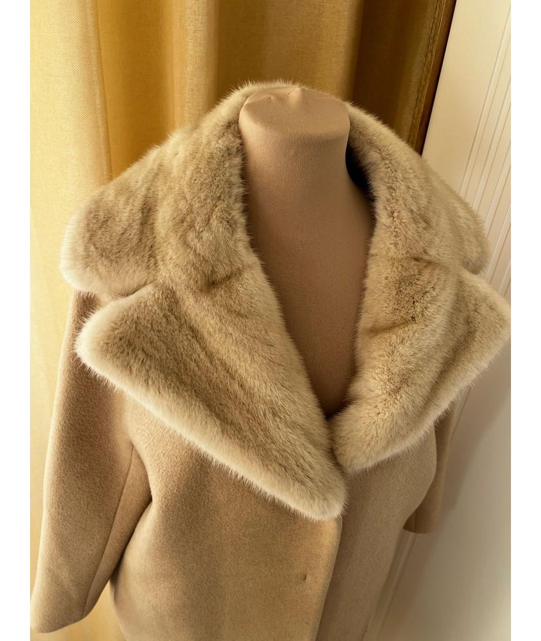 MAX MARA Бежевое шерстяное пальто, фото 3