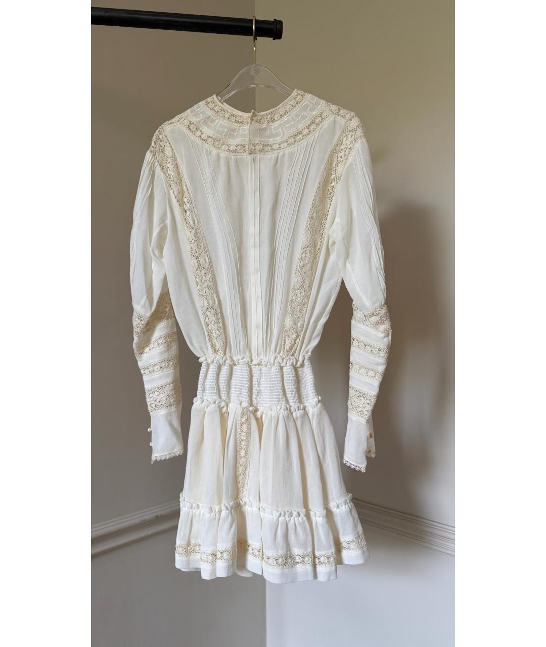 ISABEL MARANT Белое хлопковое коктейльное платье, фото 6