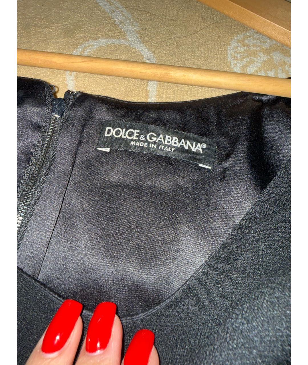 DOLCE&GABBANA Черное шерстяное повседневное платье, фото 3