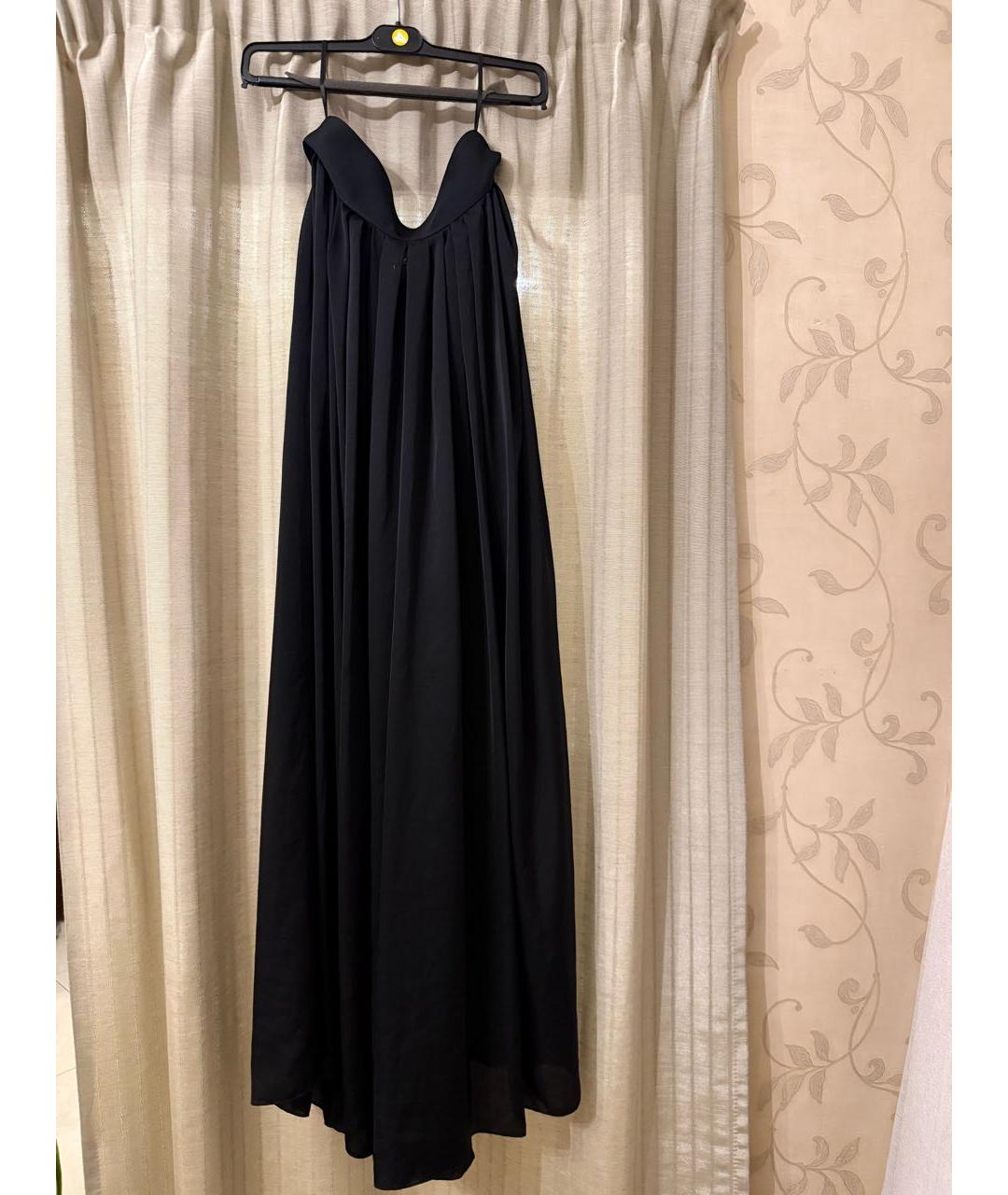 LANVIN Черная полиэстеровая юбка макси, фото 7