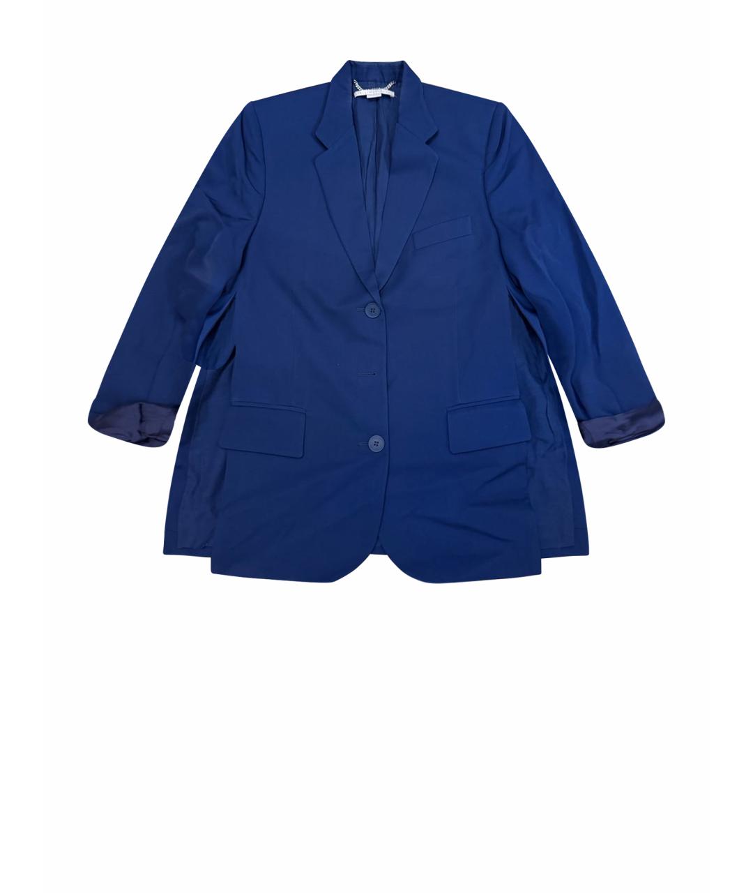 STELLA MCCARTNEY Синий шерстяной костюм с брюками, фото 1