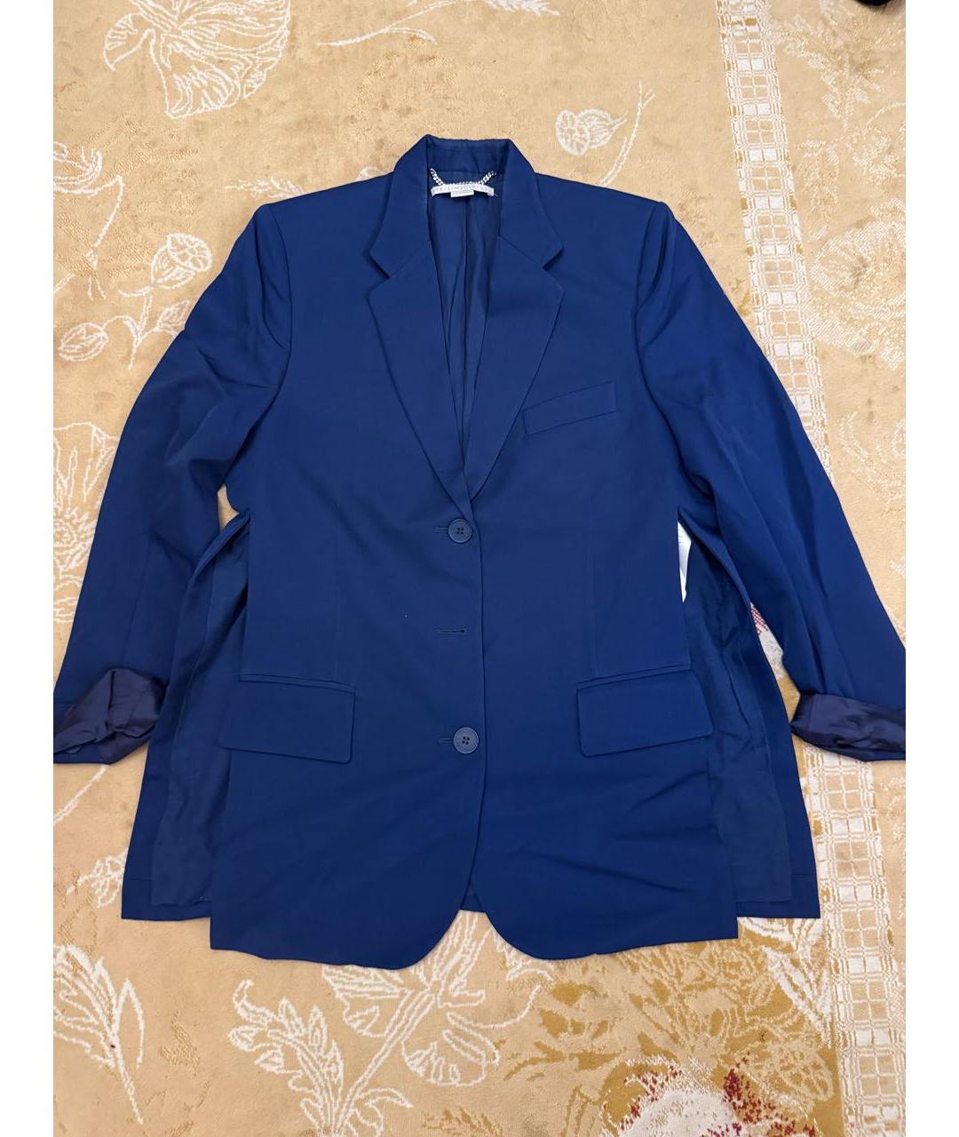 STELLA MCCARTNEY Синий шерстяной костюм с брюками, фото 9