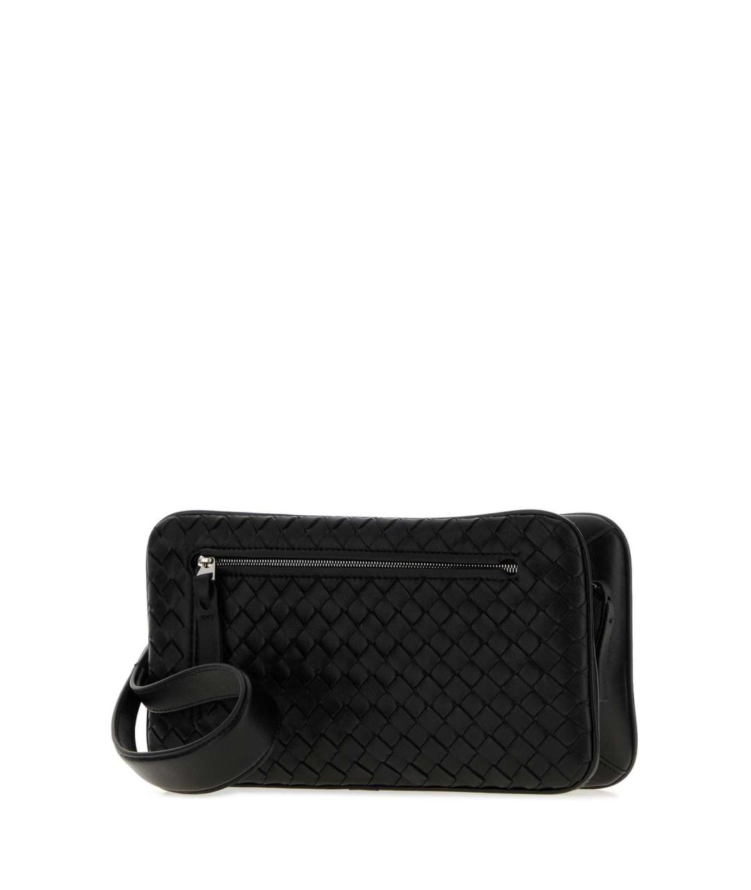 BOTTEGA VENETA Черная кожаная папка для документов, фото 2