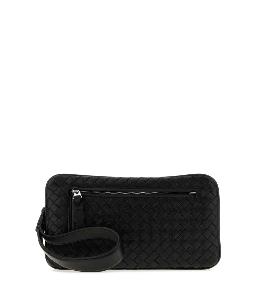 BOTTEGA VENETA Черная кожаная папка для документов, фото 3