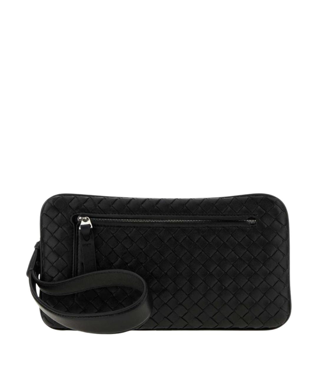 BOTTEGA VENETA Черная кожаная папка для документов, фото 1