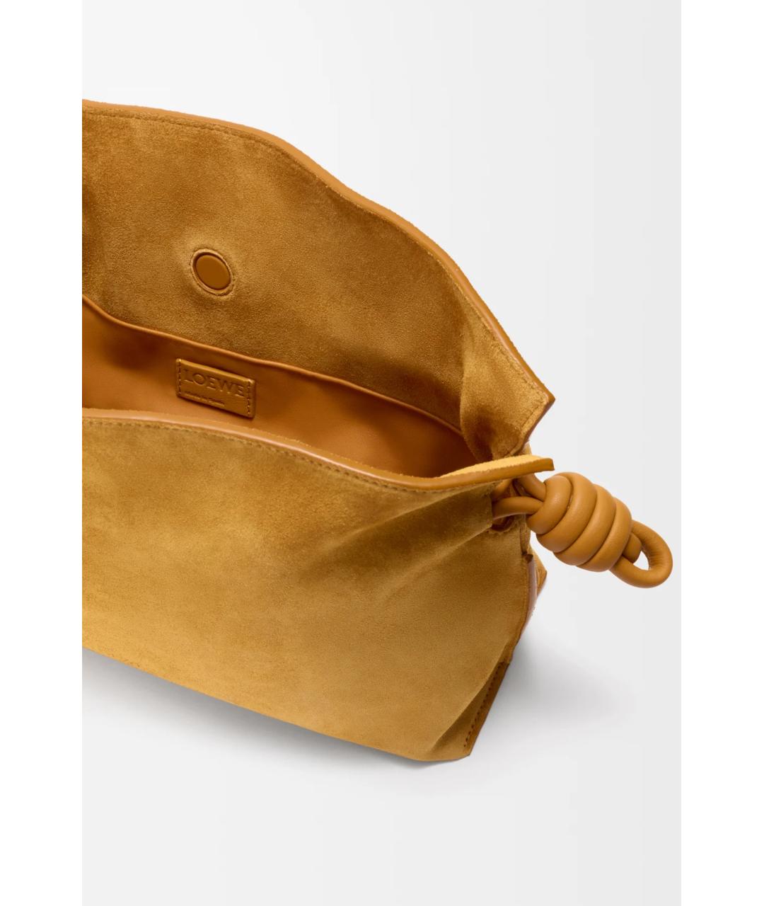 LOEWE Желтая замшевая сумка через плечо, фото 2