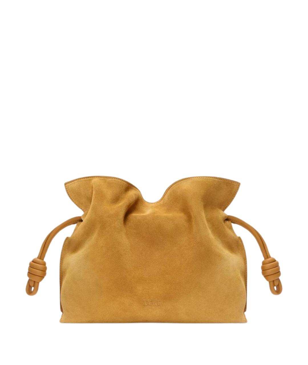 LOEWE Желтая замшевая сумка через плечо, фото 1