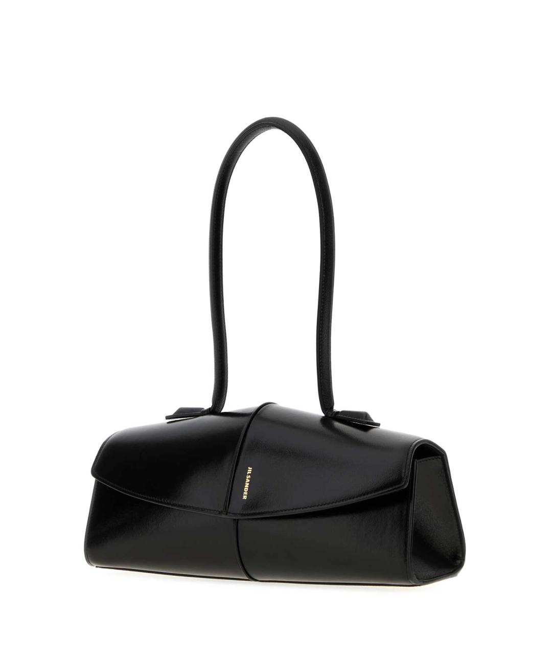 JIL SANDER Черная кожаная сумка с короткими ручками, фото 2