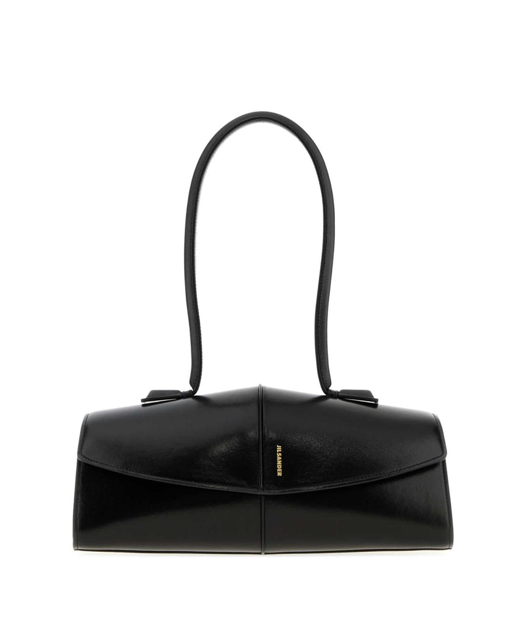 JIL SANDER Черная кожаная сумка с короткими ручками, фото 1