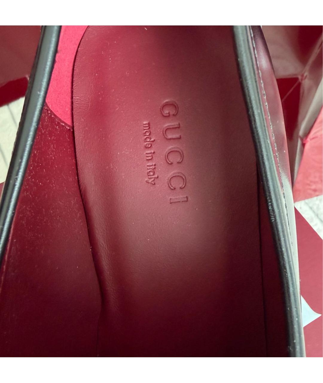 GUCCI Черные кожаные лоферы, фото 5