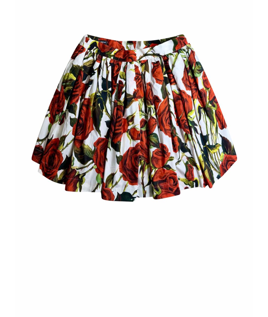 DOLCE&GABBANA Красная хлопковая юбка мини, фото 1