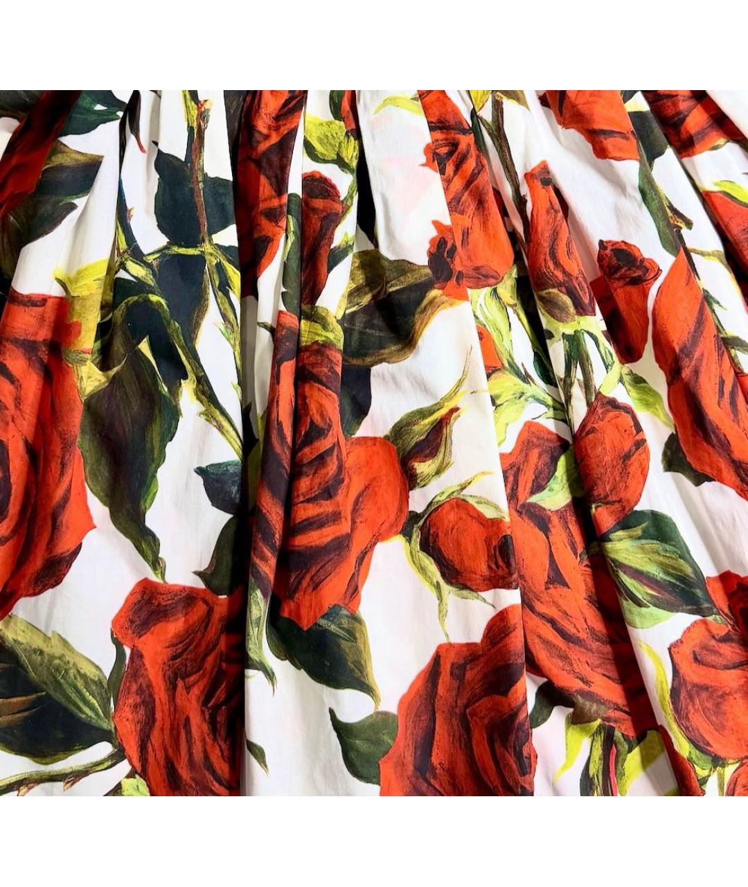 DOLCE&GABBANA Красная хлопковая юбка мини, фото 4