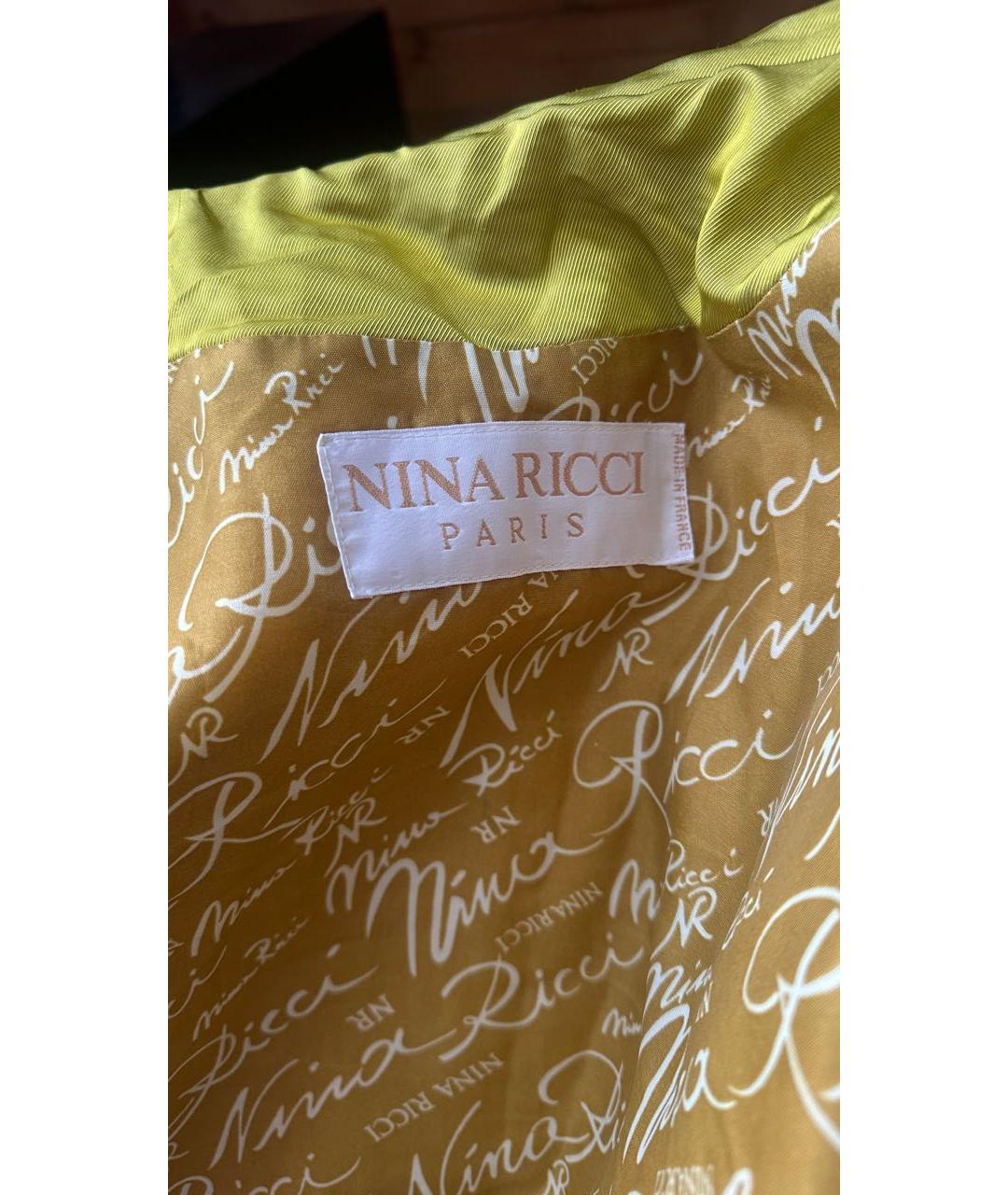 NINA RICCI Горчичная нейлоновая куртка, фото 3