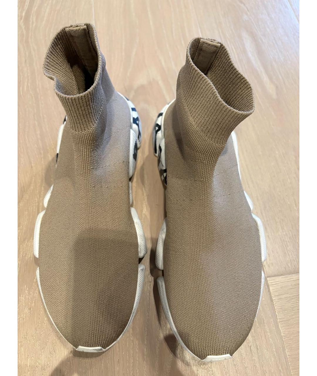 BALENCIAGA Бежевые кроссовки, фото 3