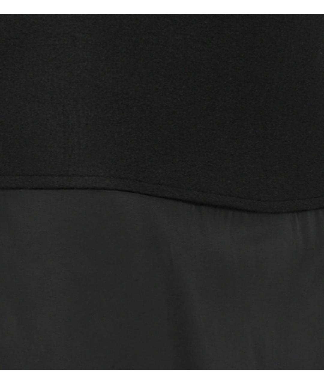 JIL SANDER Черная шерстяная юбка миди, фото 4