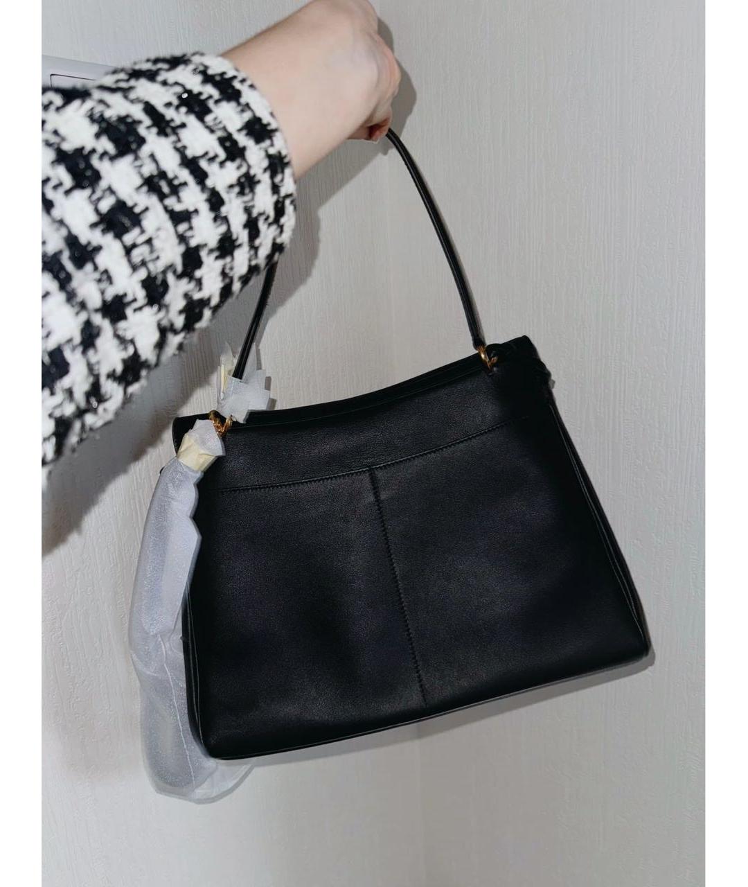 BALENCIAGA Черная кожаная сумка с короткими ручками, фото 3