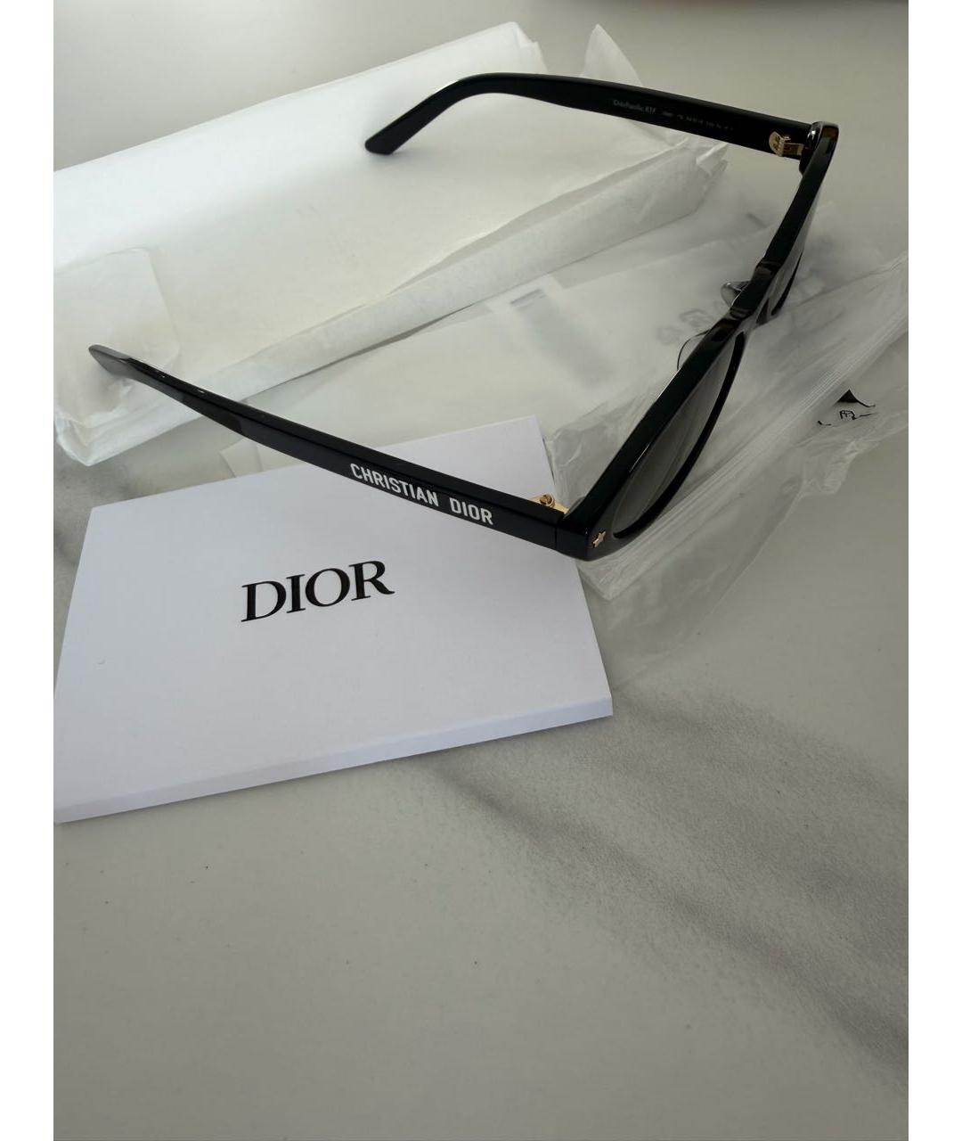 CHRISTIAN DIOR Черные пластиковые солнцезащитные очки, фото 2