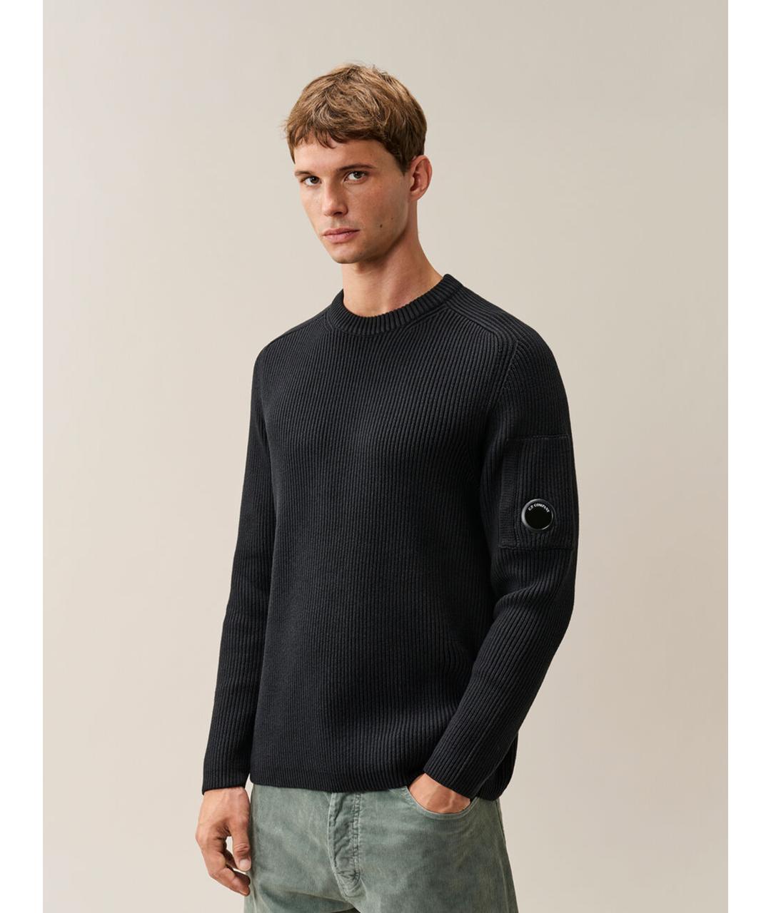 CP COMPANY Черный хлопковый джемпер / свитер, фото 3