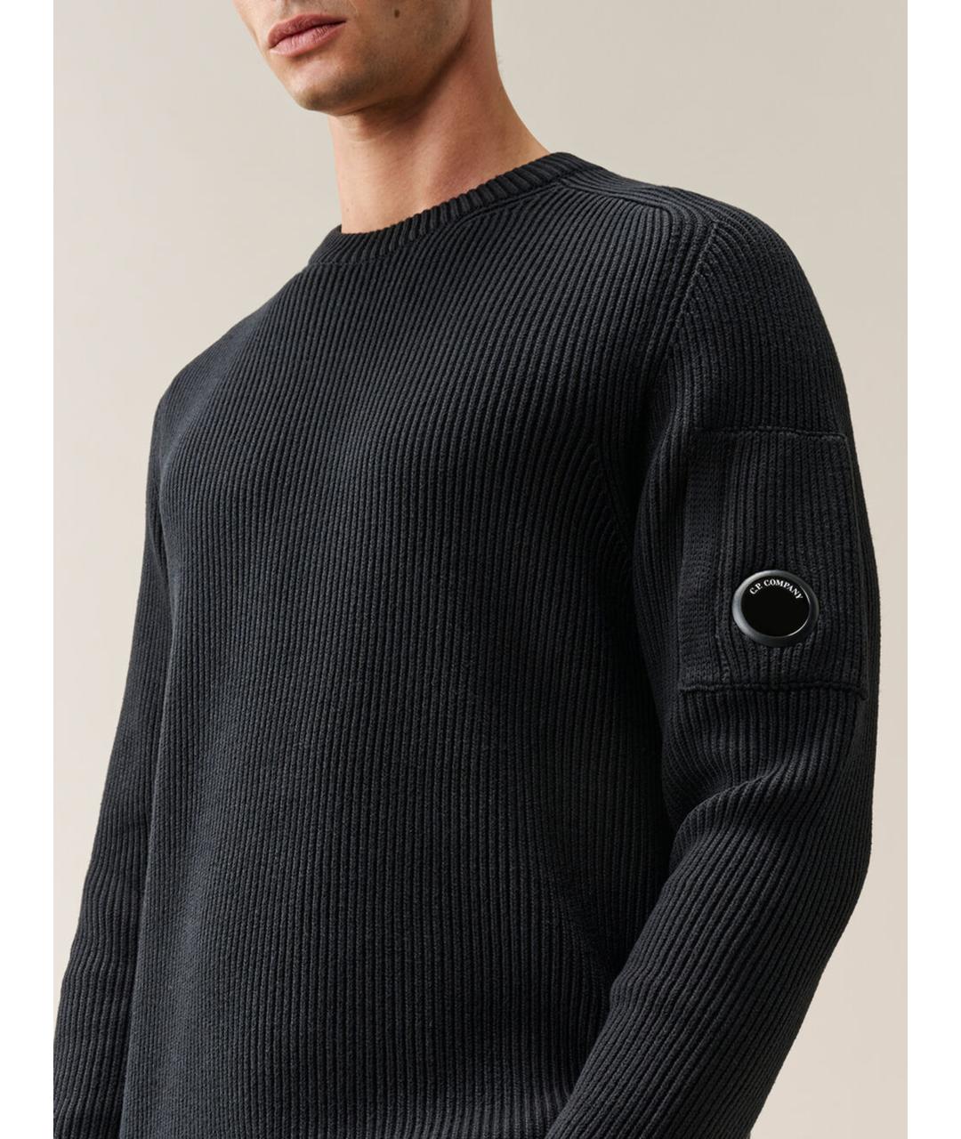 CP COMPANY Черный хлопковый джемпер / свитер, фото 5
