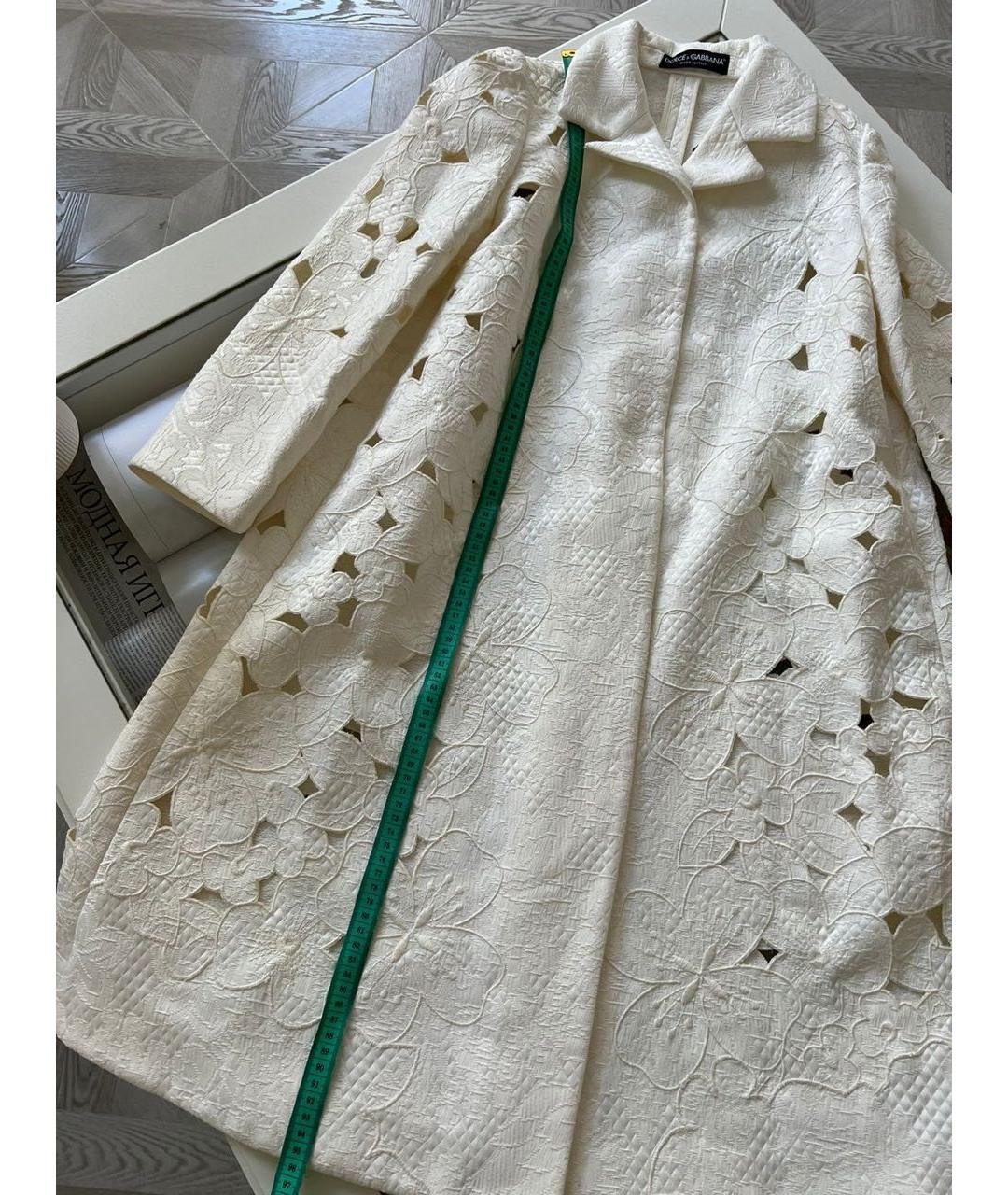 DOLCE&GABBANA Белое пальто, фото 4