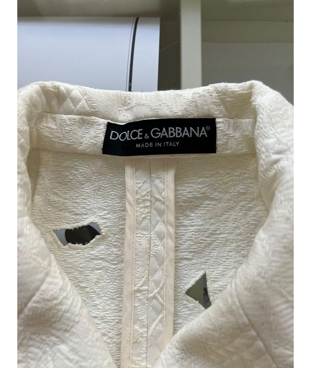 DOLCE&GABBANA Белое пальто, фото 6