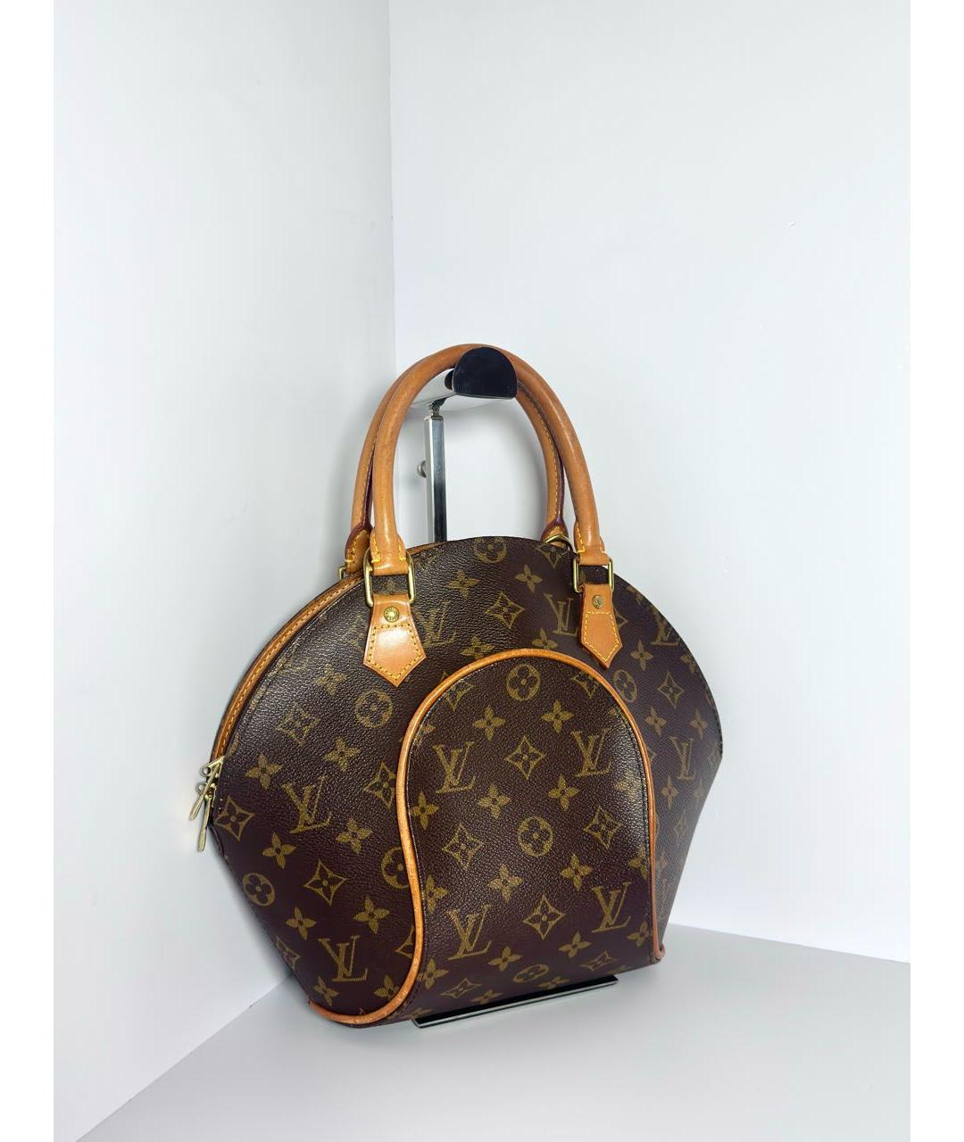 LOUIS VUITTON Коричневая сумка с короткими ручками из канвы, фото 3