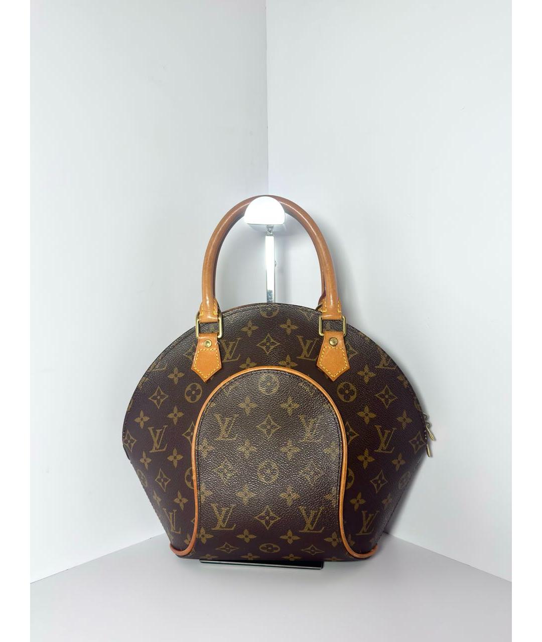 LOUIS VUITTON Коричневая сумка с короткими ручками из канвы, фото 7