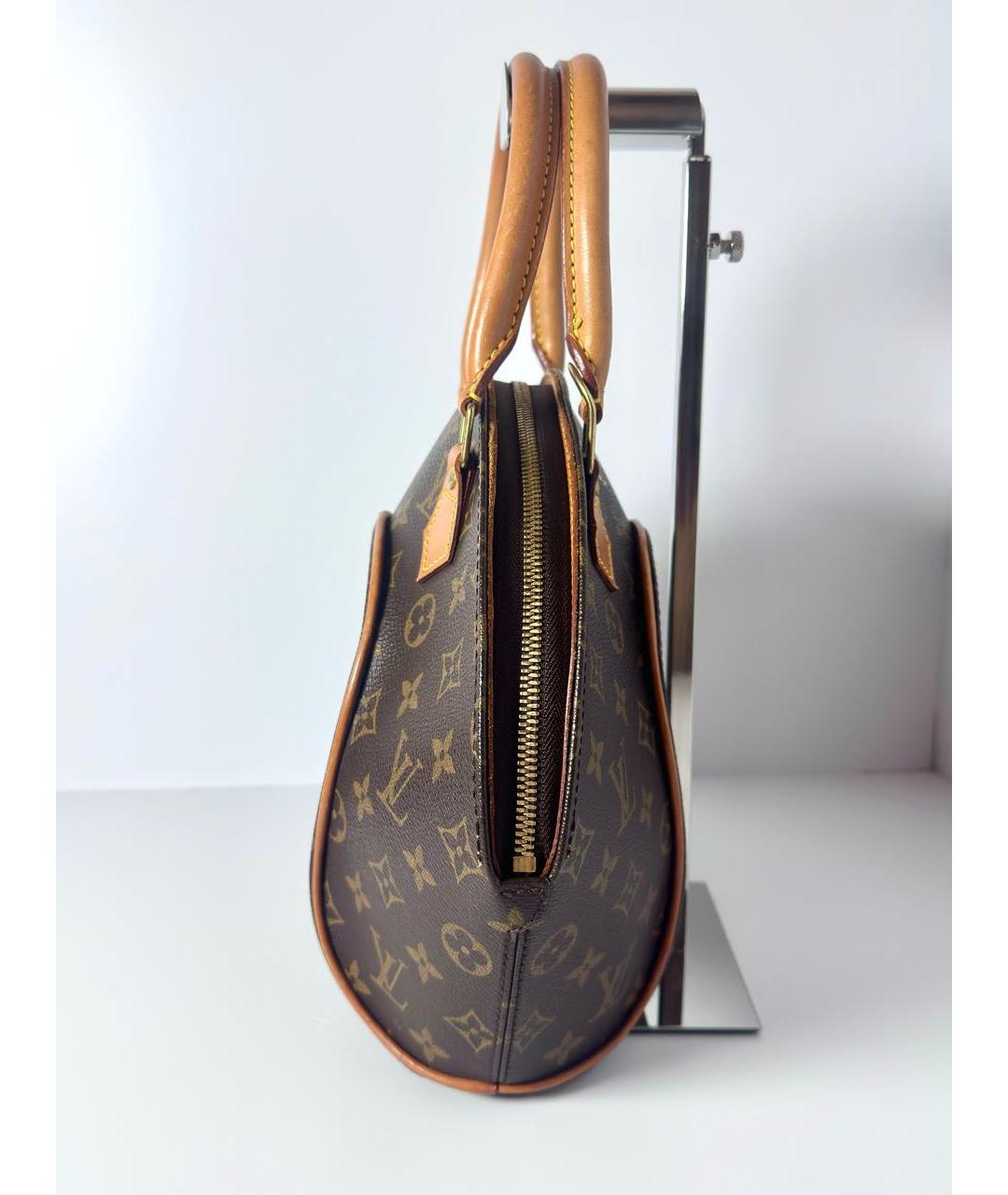 LOUIS VUITTON Коричневая сумка с короткими ручками из канвы, фото 4