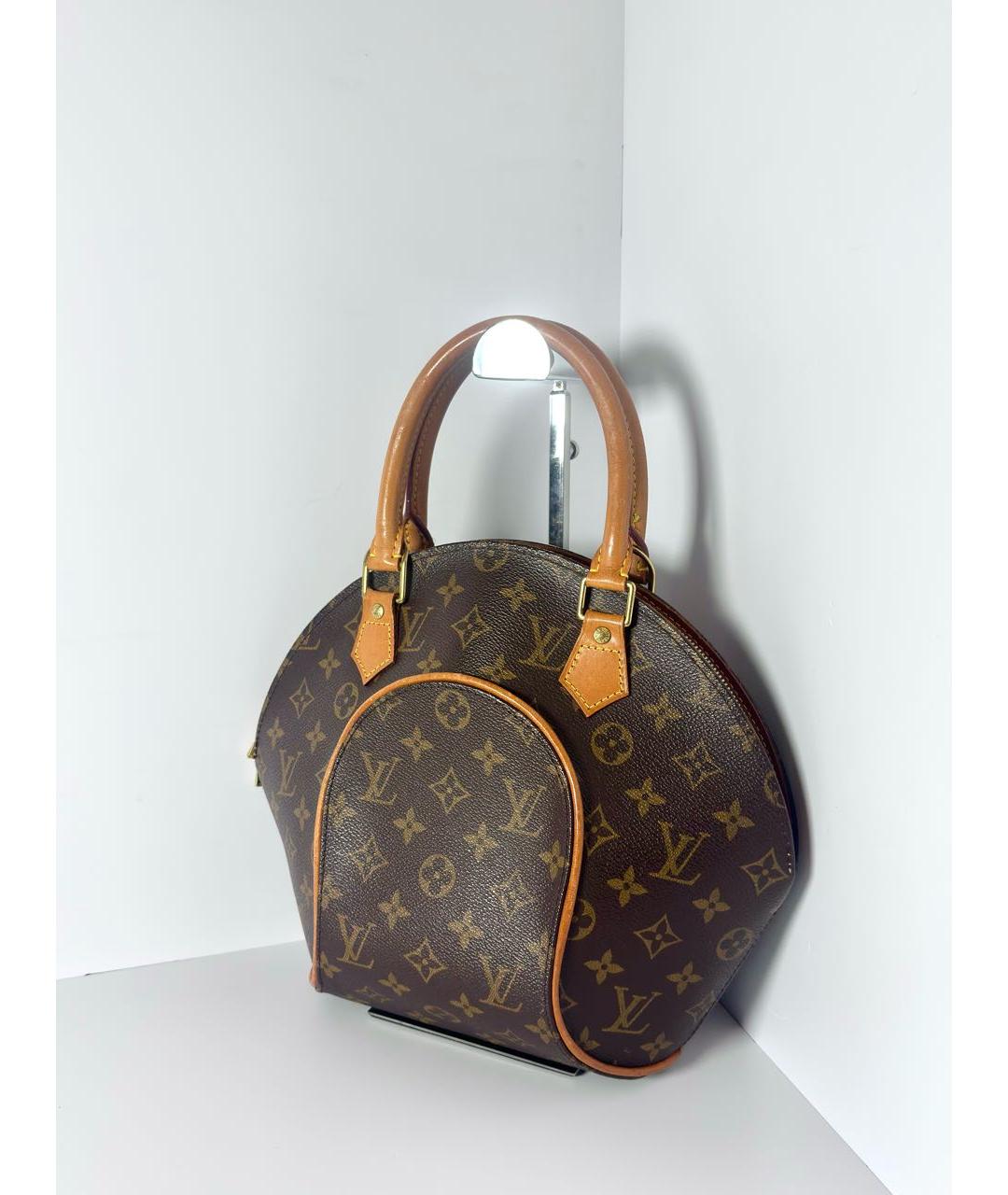 LOUIS VUITTON Коричневая сумка с короткими ручками из канвы, фото 2