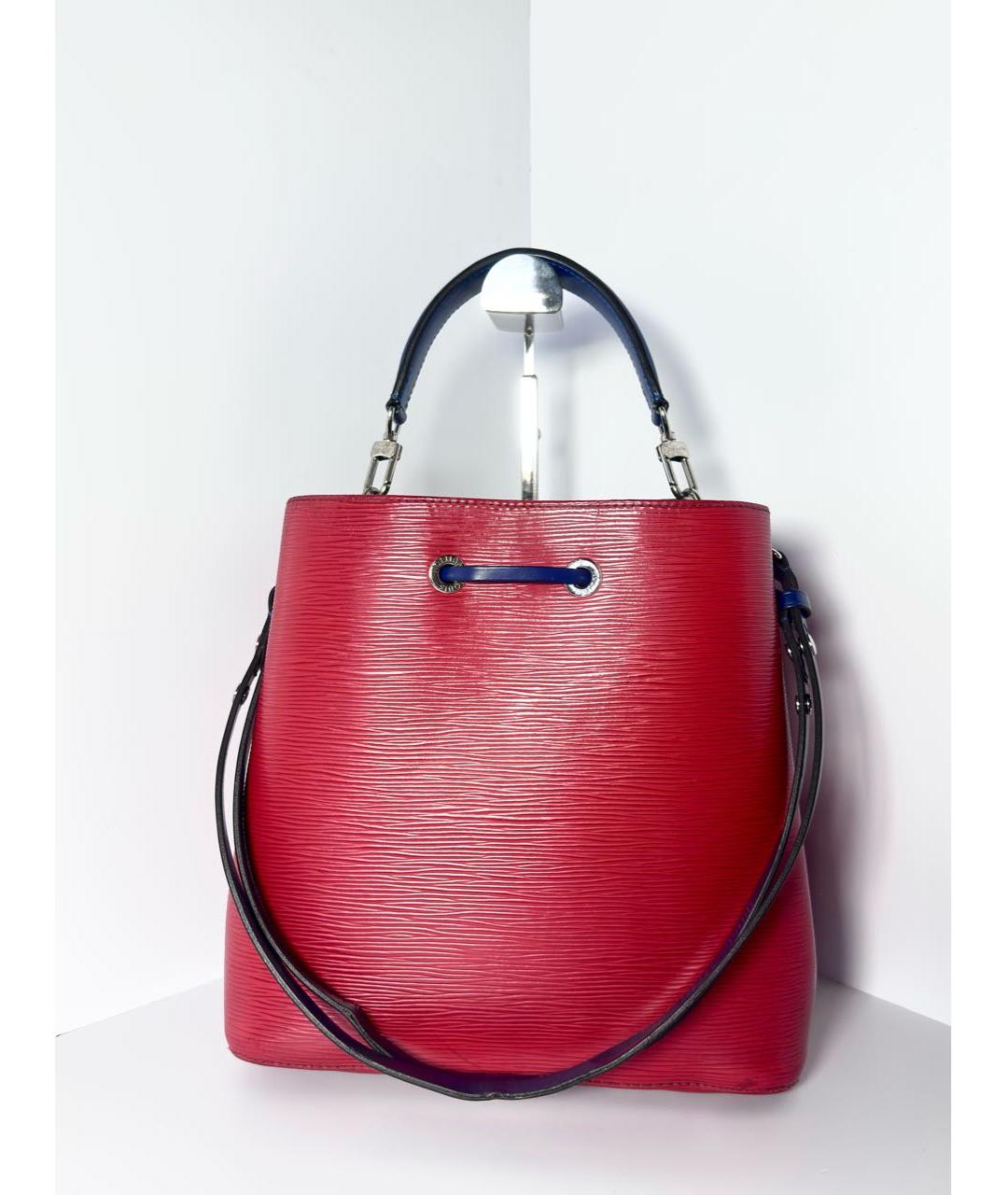 LOUIS VUITTON Красная кожаная сумка через плечо, фото 4