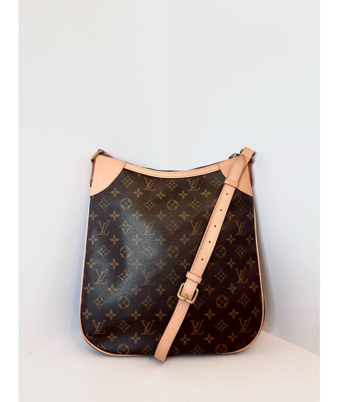 LOUIS VUITTON Коричневая сумка через плечо из канвы, фото 4