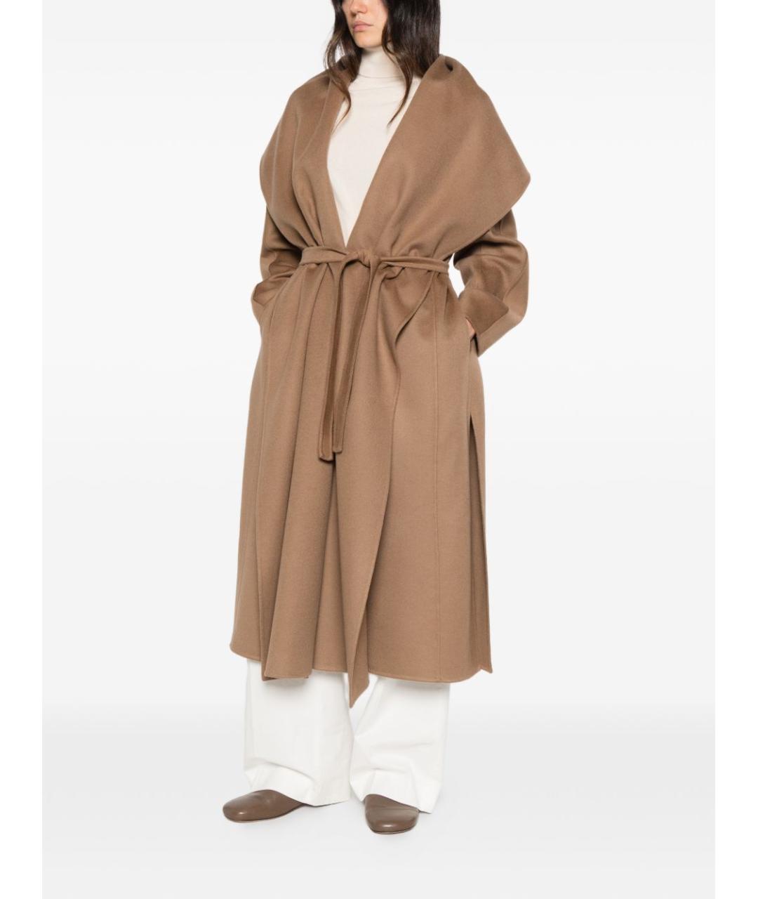 MAX MARA Коричневое кашемировое пальто, фото 4