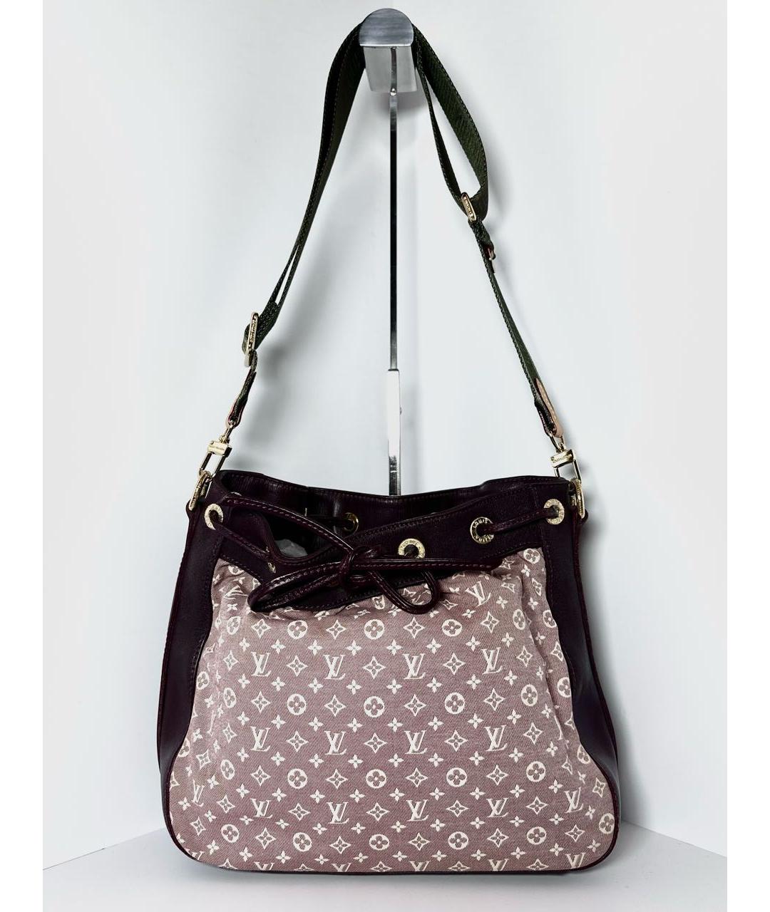 LOUIS VUITTON Бордовая кожаная сумка через плечо, фото 9