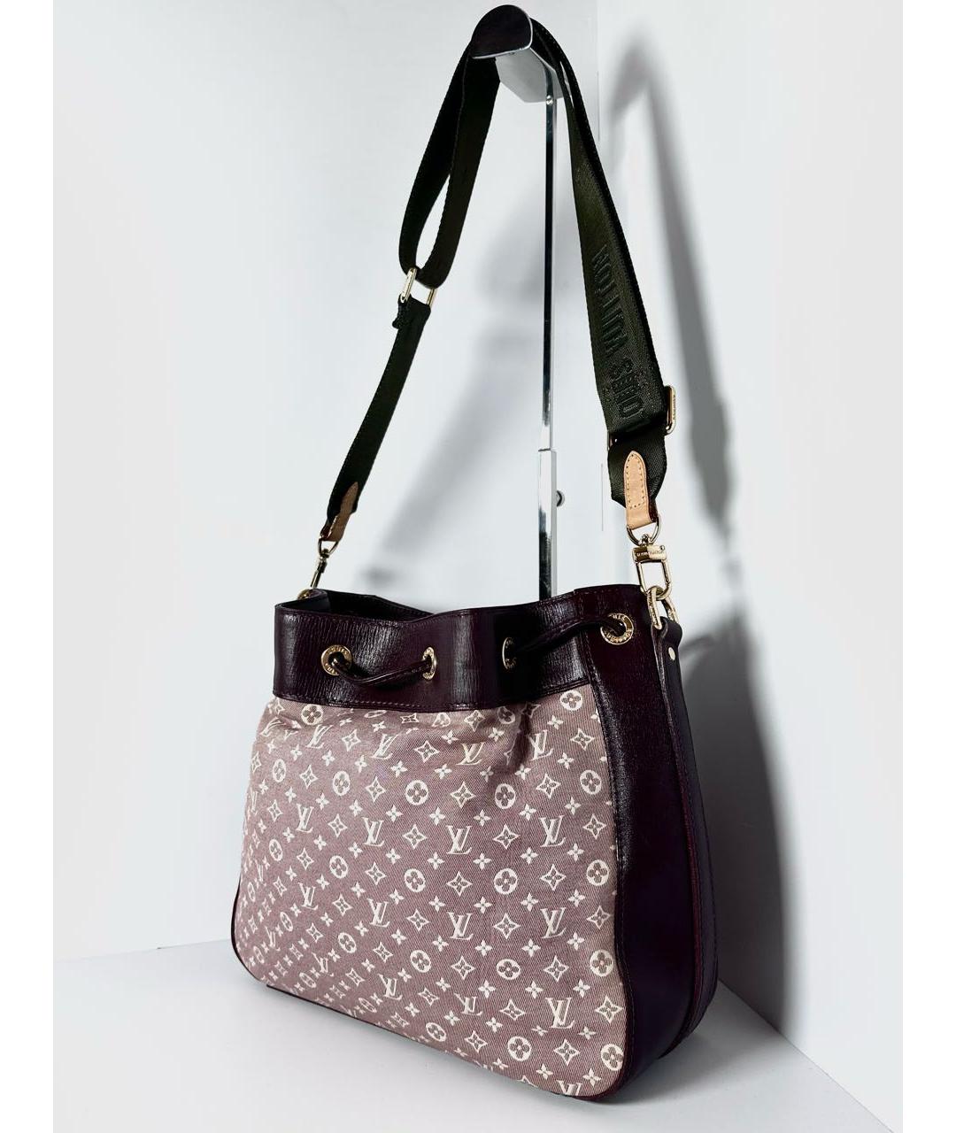 LOUIS VUITTON Бордовая кожаная сумка через плечо, фото 6