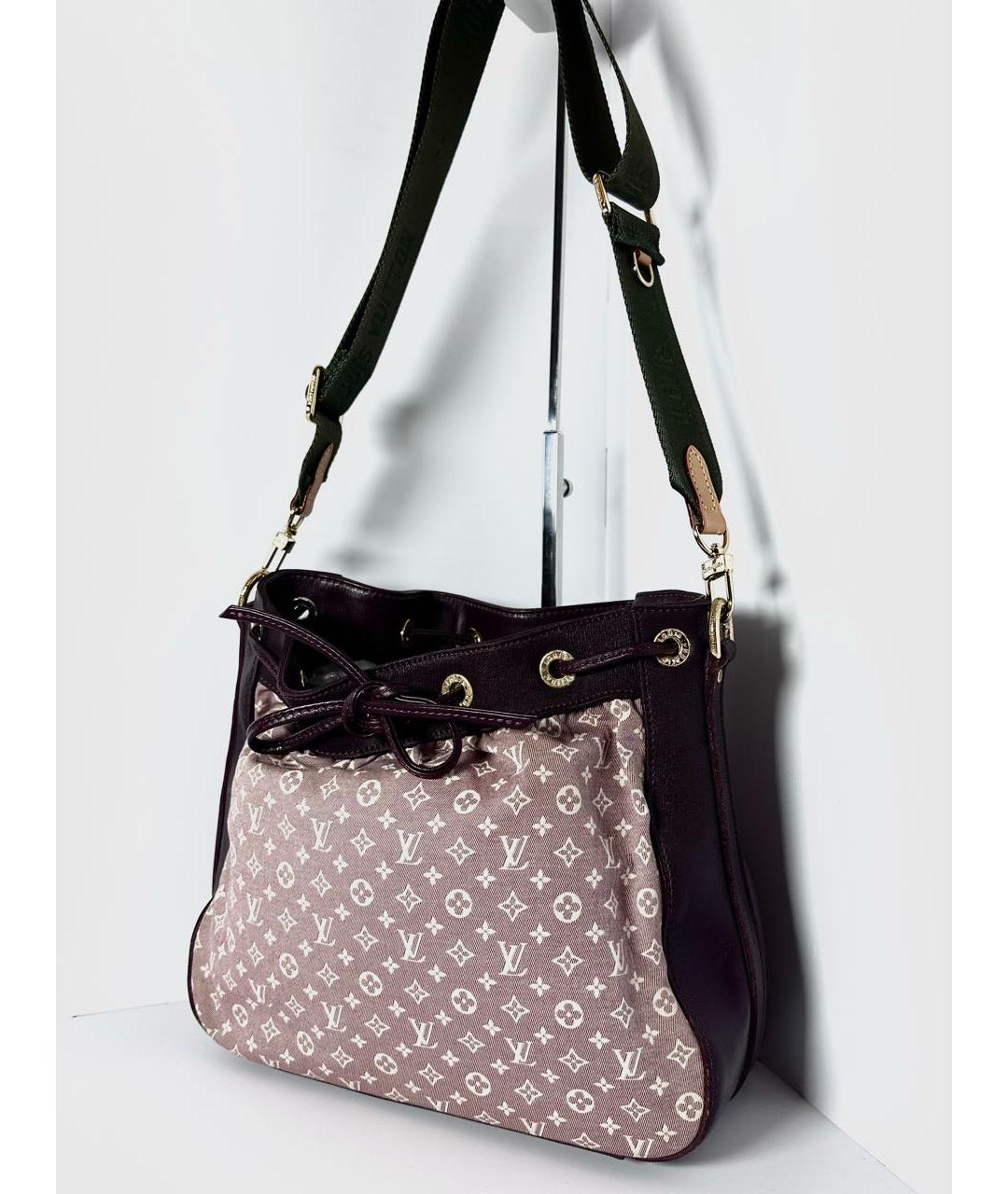 LOUIS VUITTON Бордовая кожаная сумка через плечо, фото 2